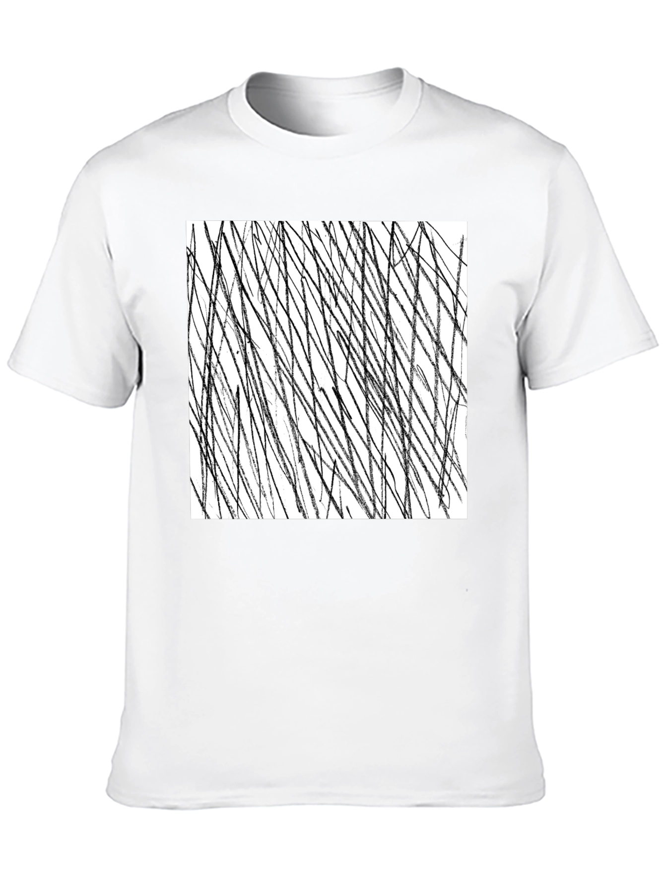 Abstract Black Line Art Graphic Tee