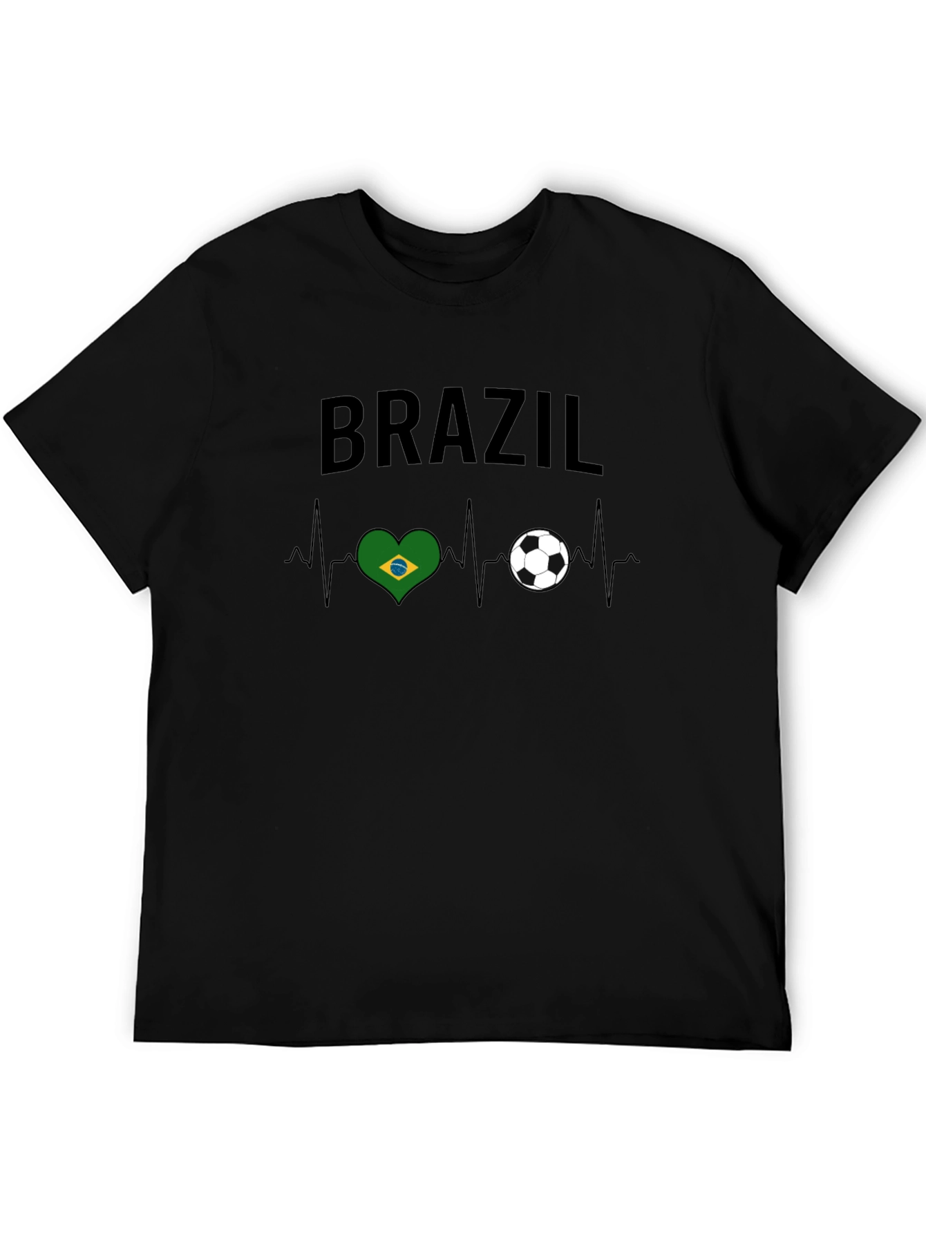Brazil Soccer Heartbeat T-Shirt