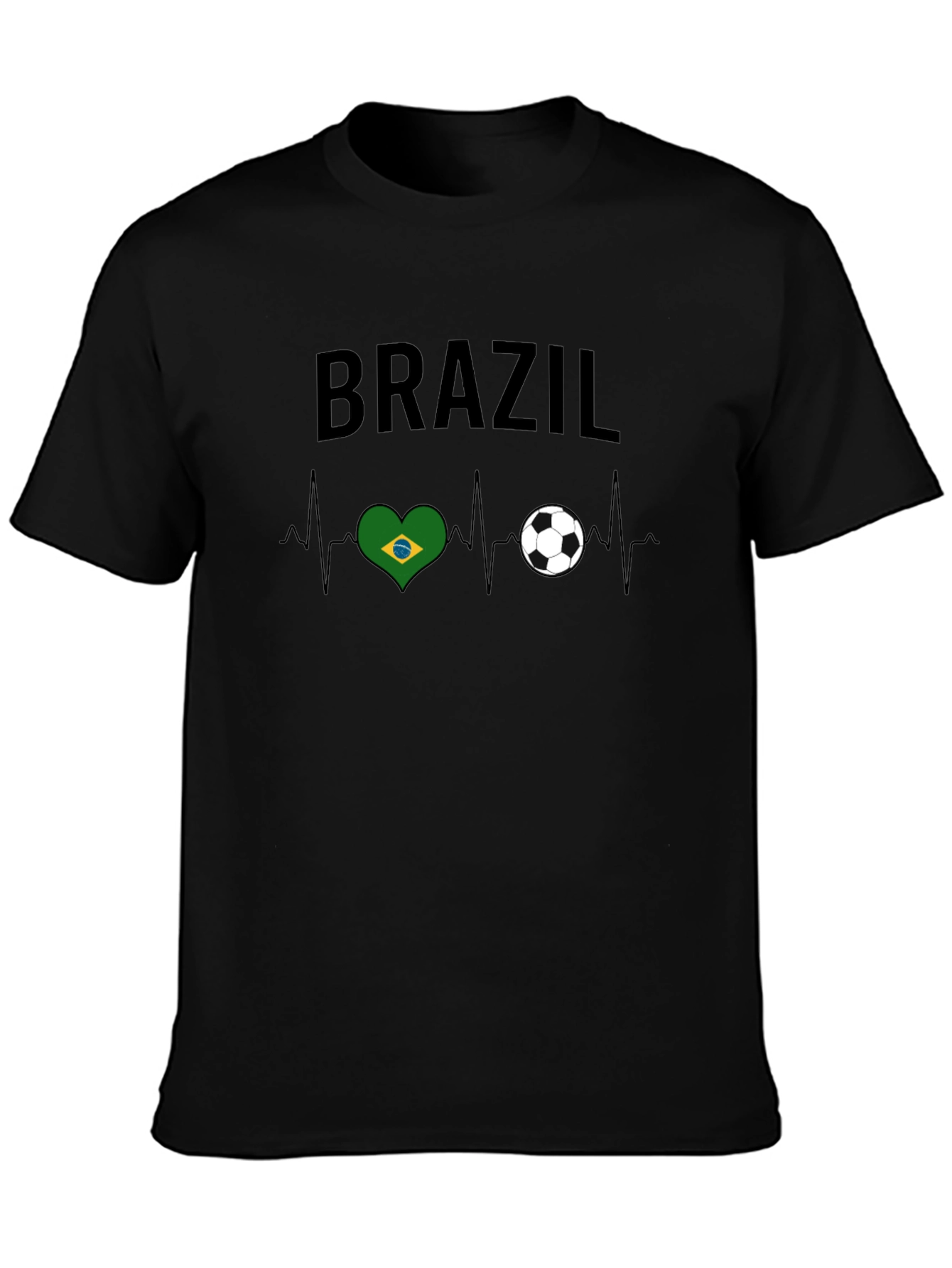 Brazil Soccer Heartbeat T-Shirt