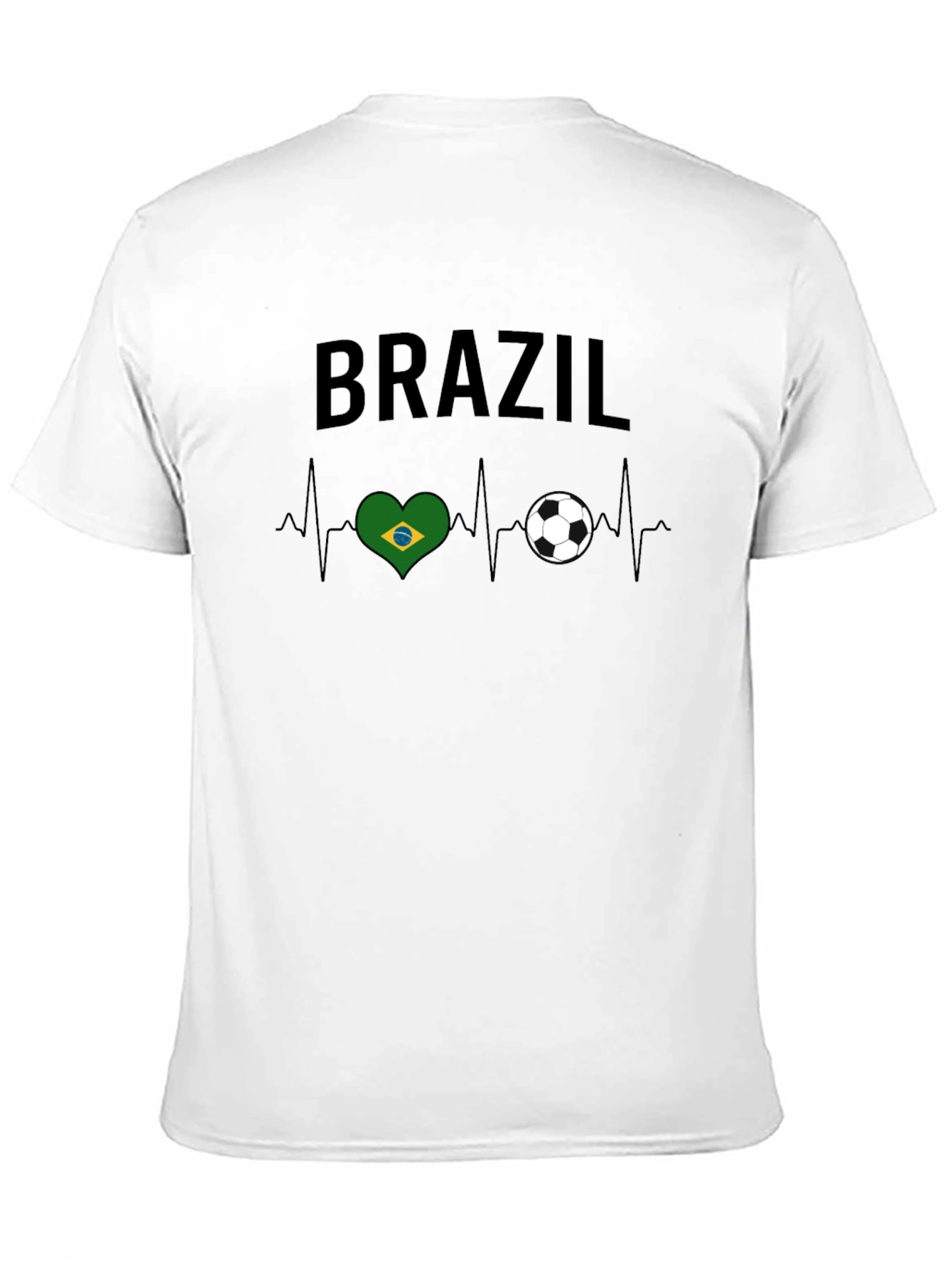 Brazil Soccer Heartbeat T-Shirt