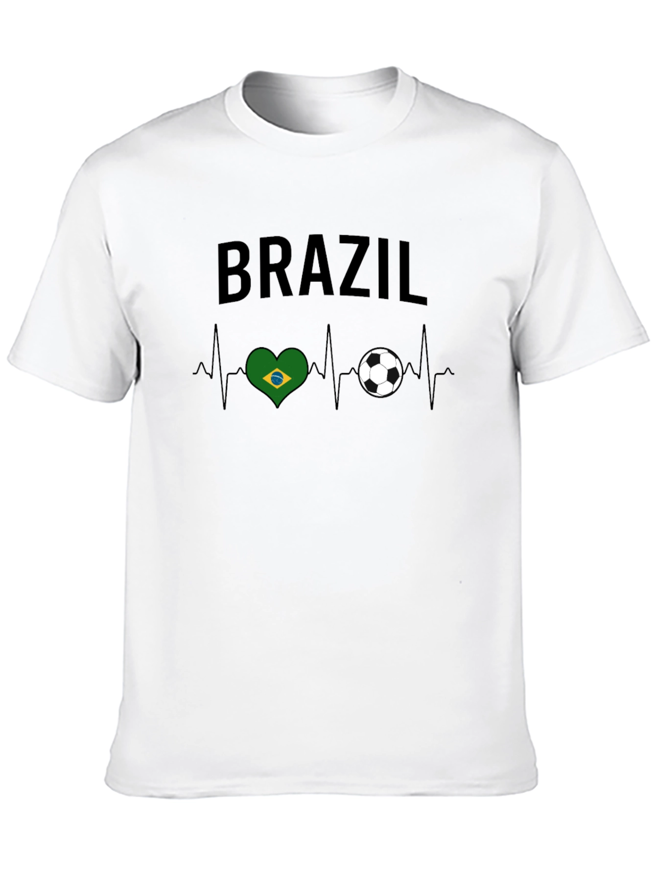 Brazil Soccer Heartbeat T-Shirt