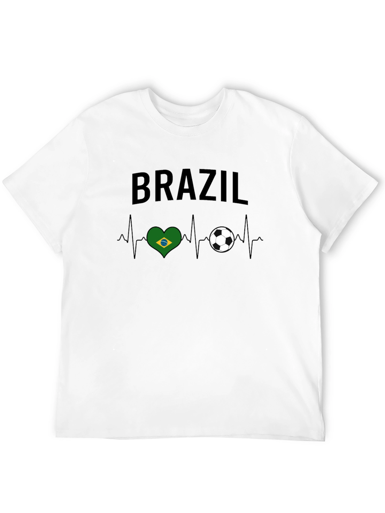 Brazil Soccer Heartbeat T-Shirt