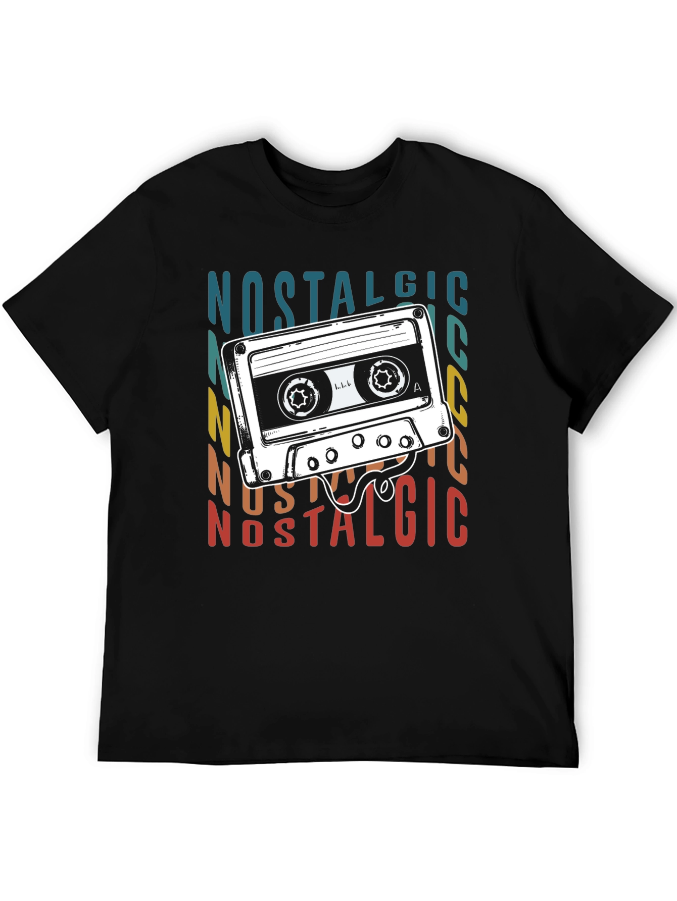 Nostalgic Cassette Tape Graphic T-Shirt
