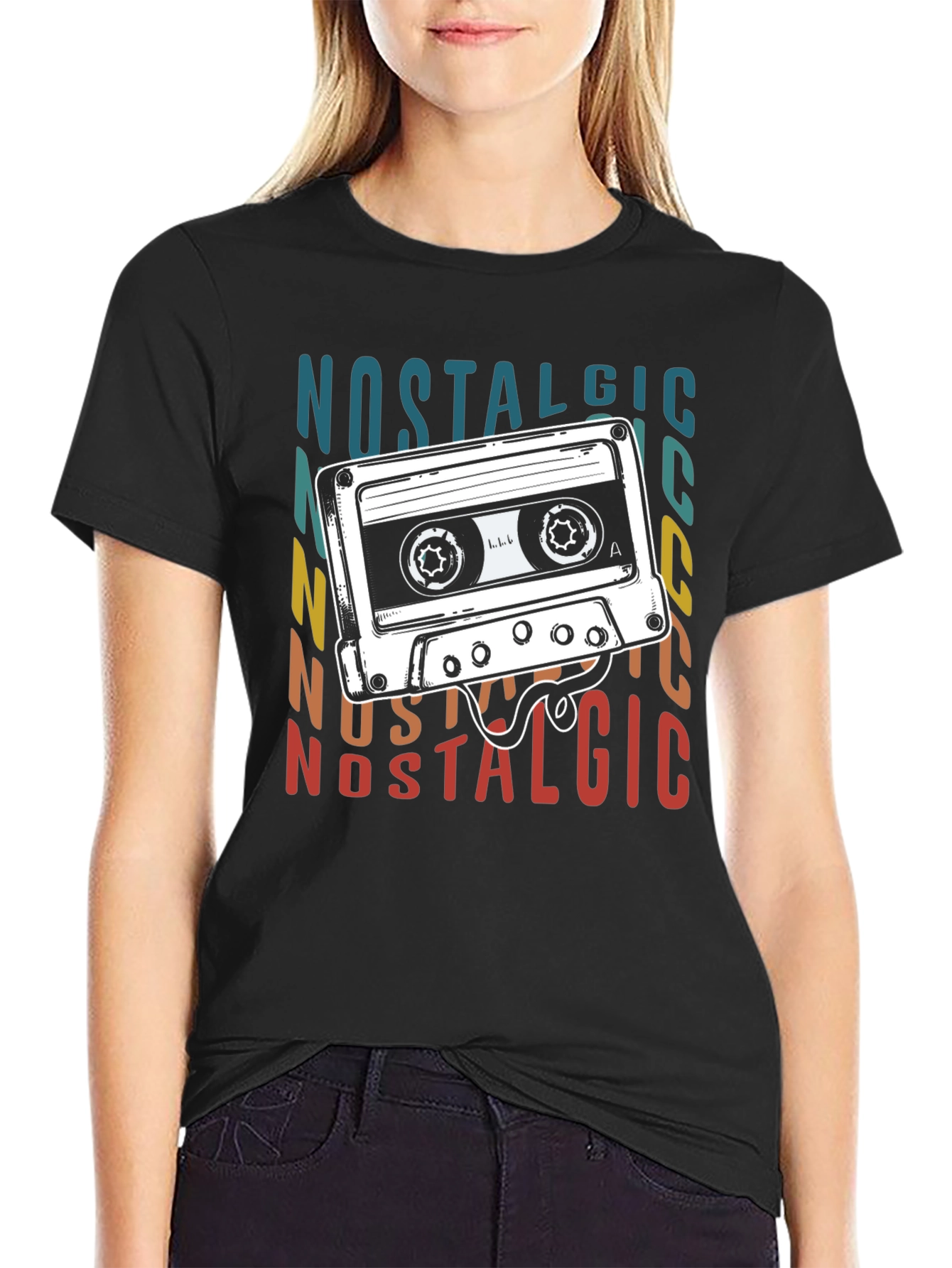 Nostalgic Cassette Tape Graphic T-Shirt