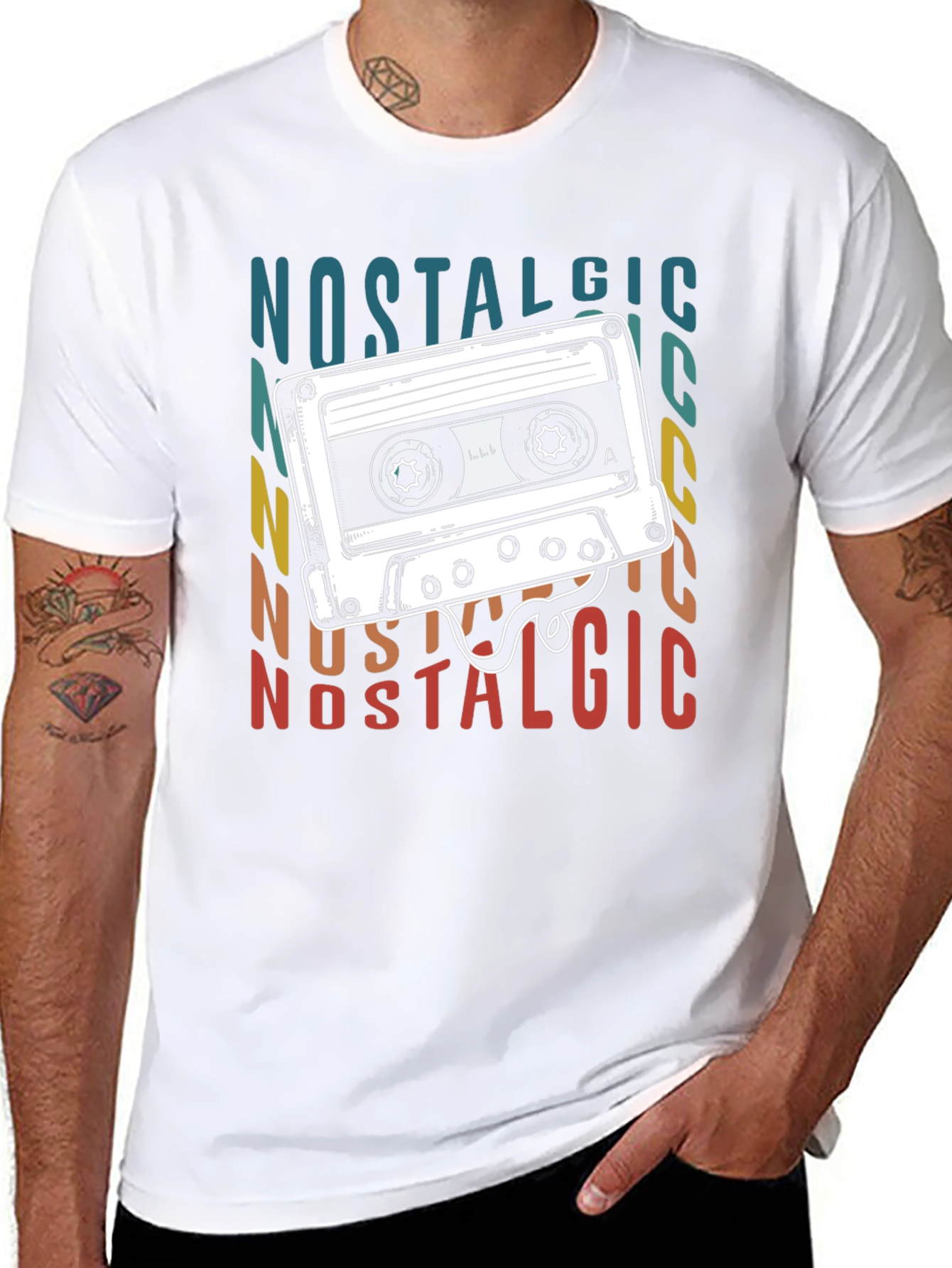 Nostalgic Cassette Tape Graphic T-Shirt