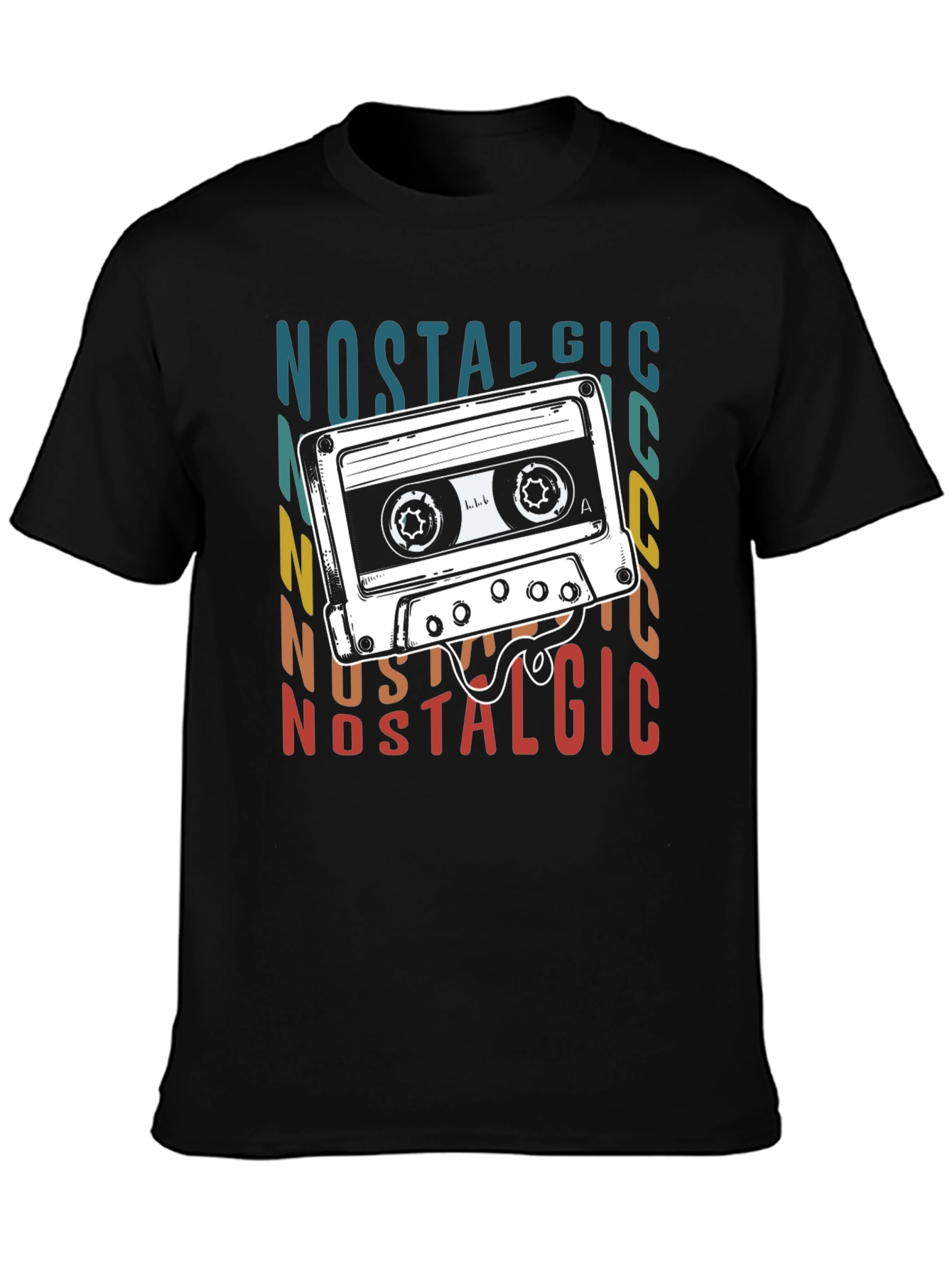 Nostalgic Cassette Tape Graphic T-Shirt