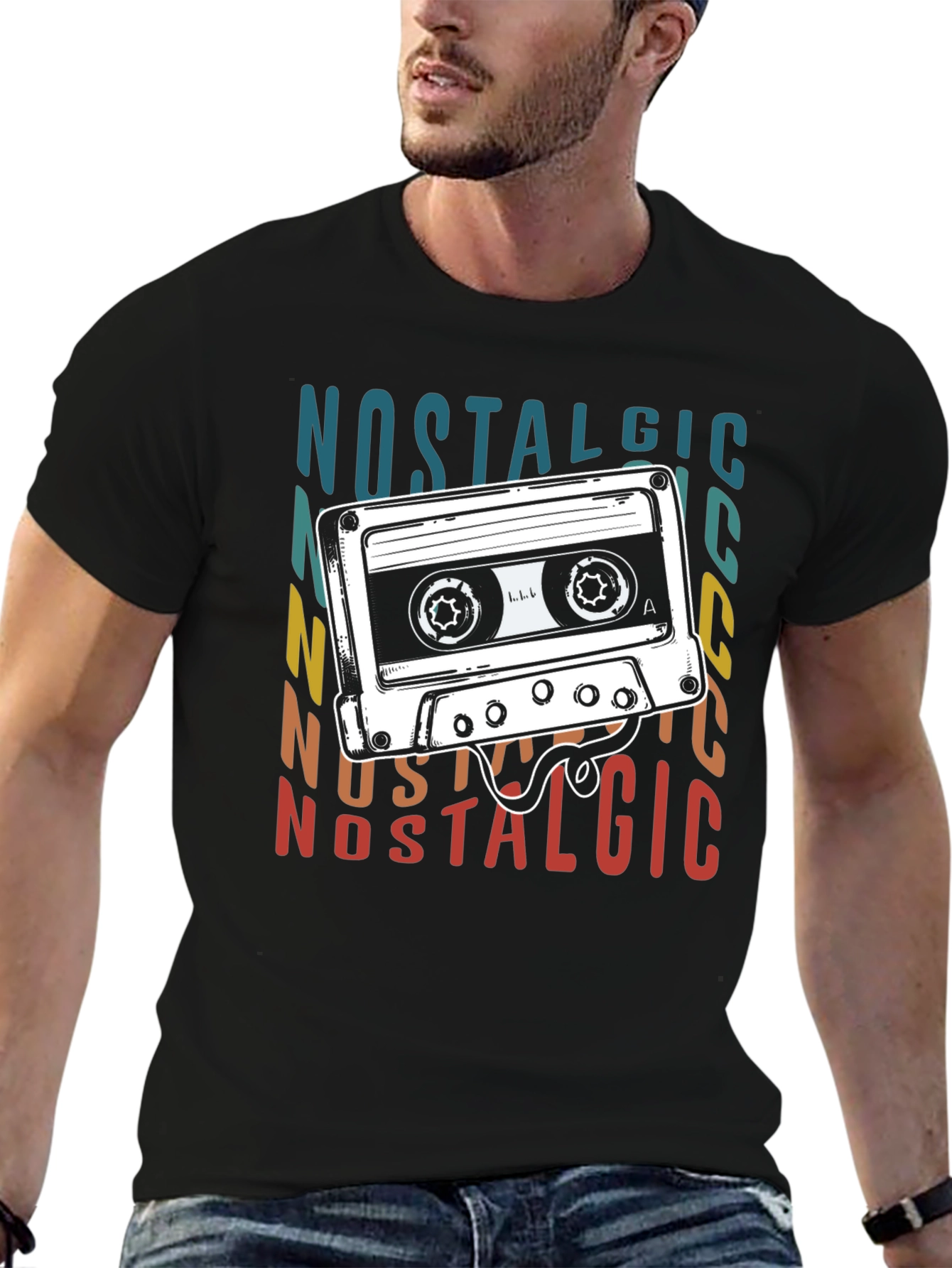 Nostalgic Cassette Tape Graphic T-Shirt