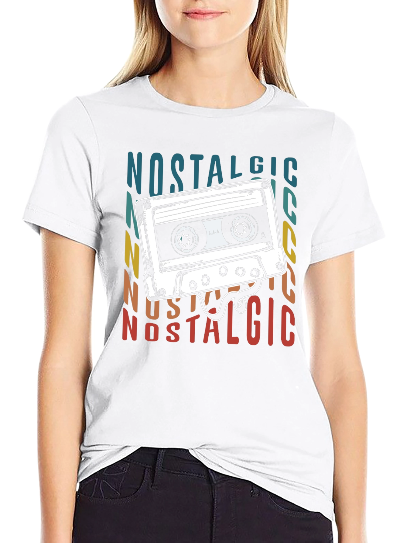 Nostalgic Cassette Tape Graphic T-Shirt