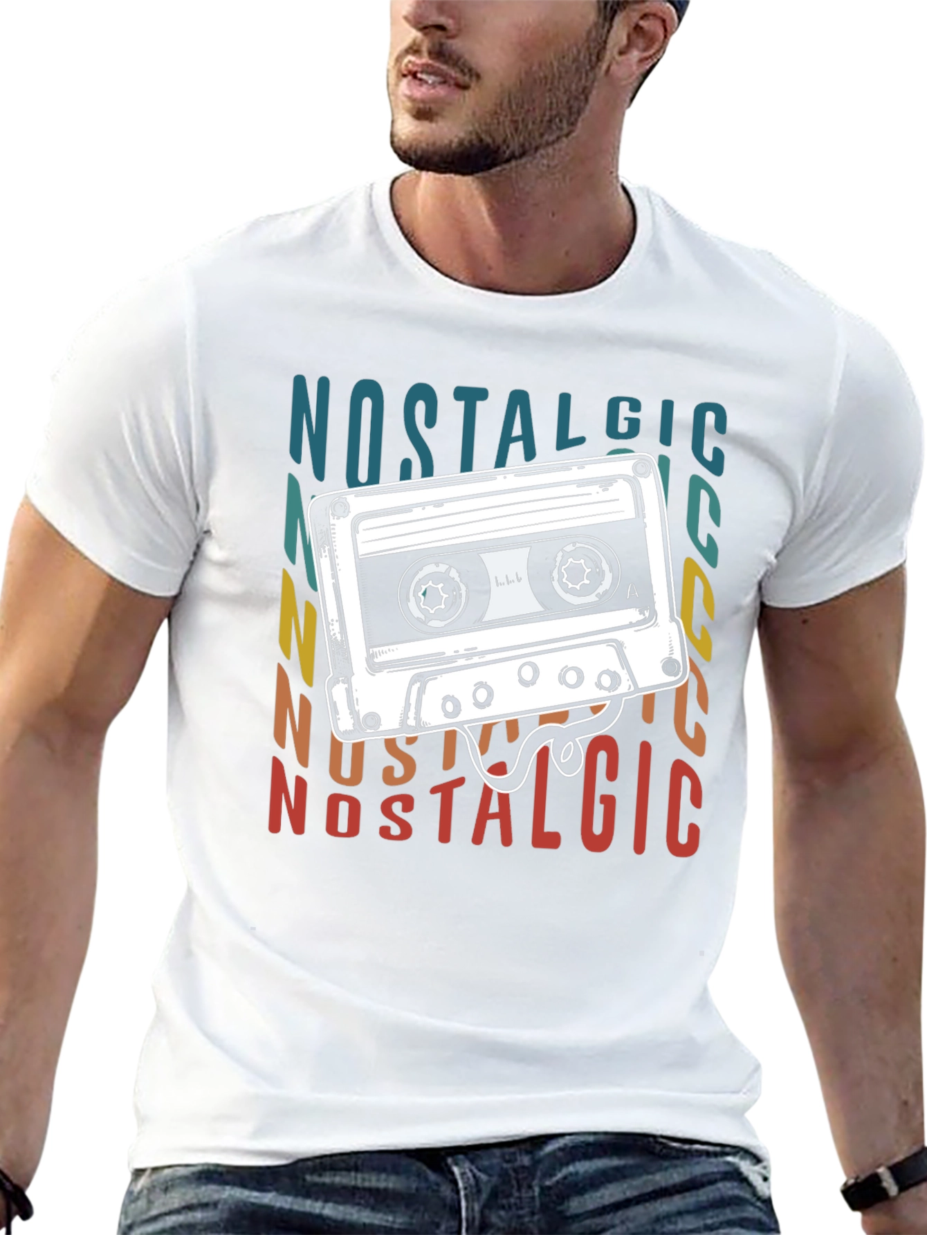 Nostalgic Cassette Tape Graphic T-Shirt