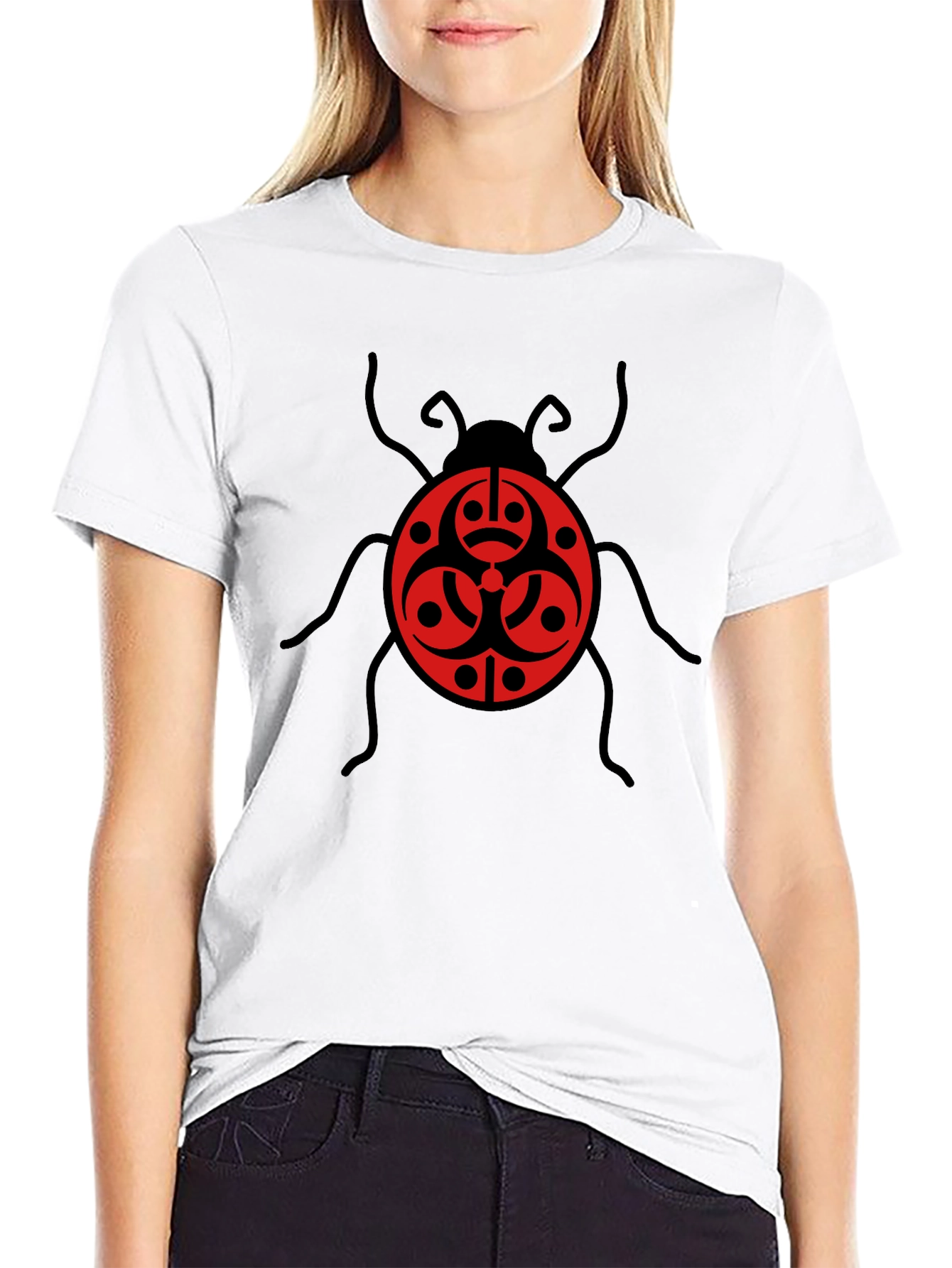 Biohazard Bug Graphic Tee - Black Cotton T-Shirt