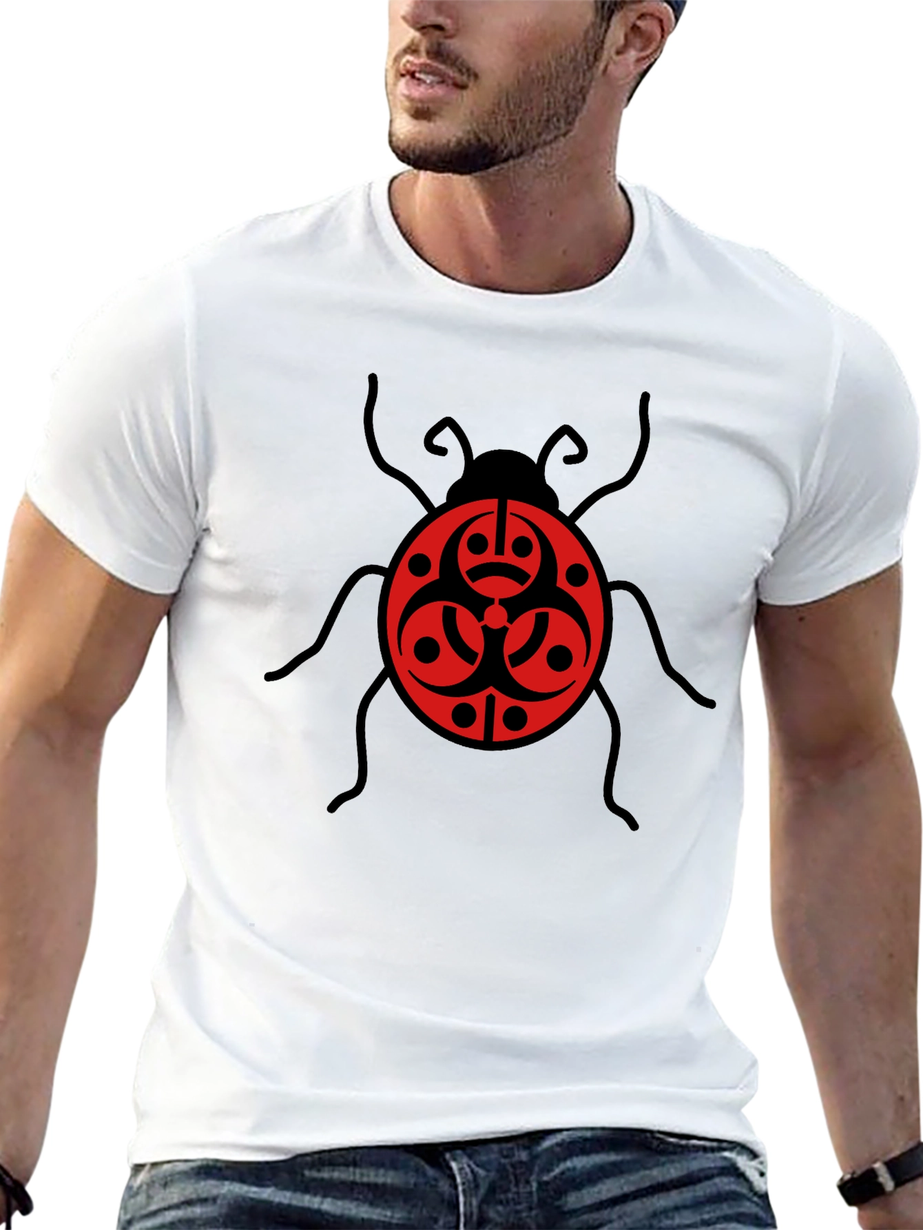 Biohazard Bug Graphic Tee - Black Cotton T-Shirt