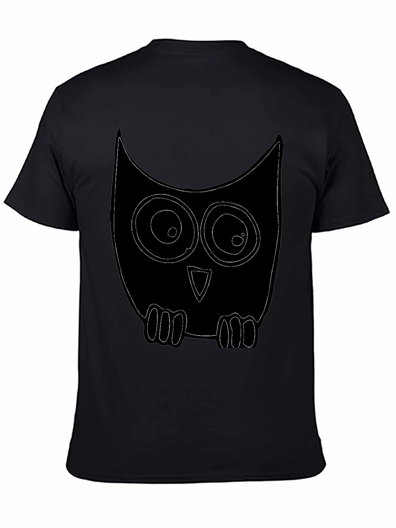 Owl Graphic Print Crew Neck T-Shirt