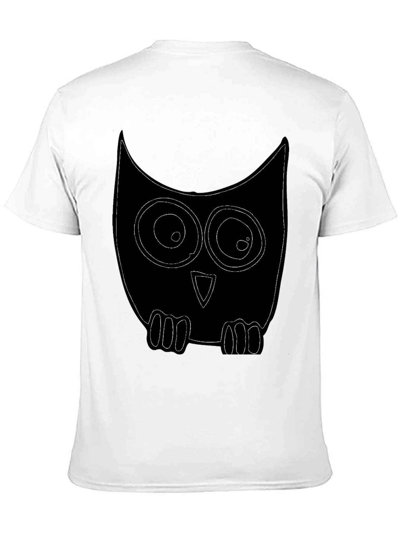 Owl Graphic Print Crew Neck T-Shirt