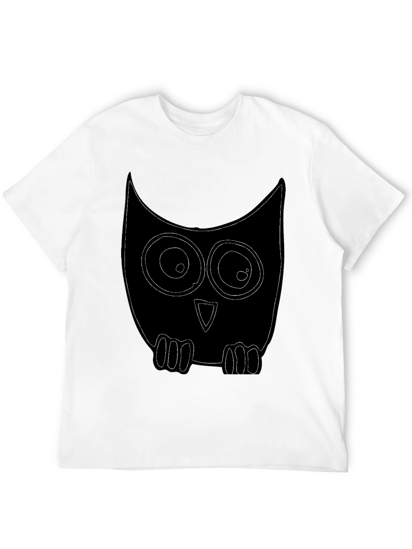 Owl Graphic Print Crew Neck T-Shirt