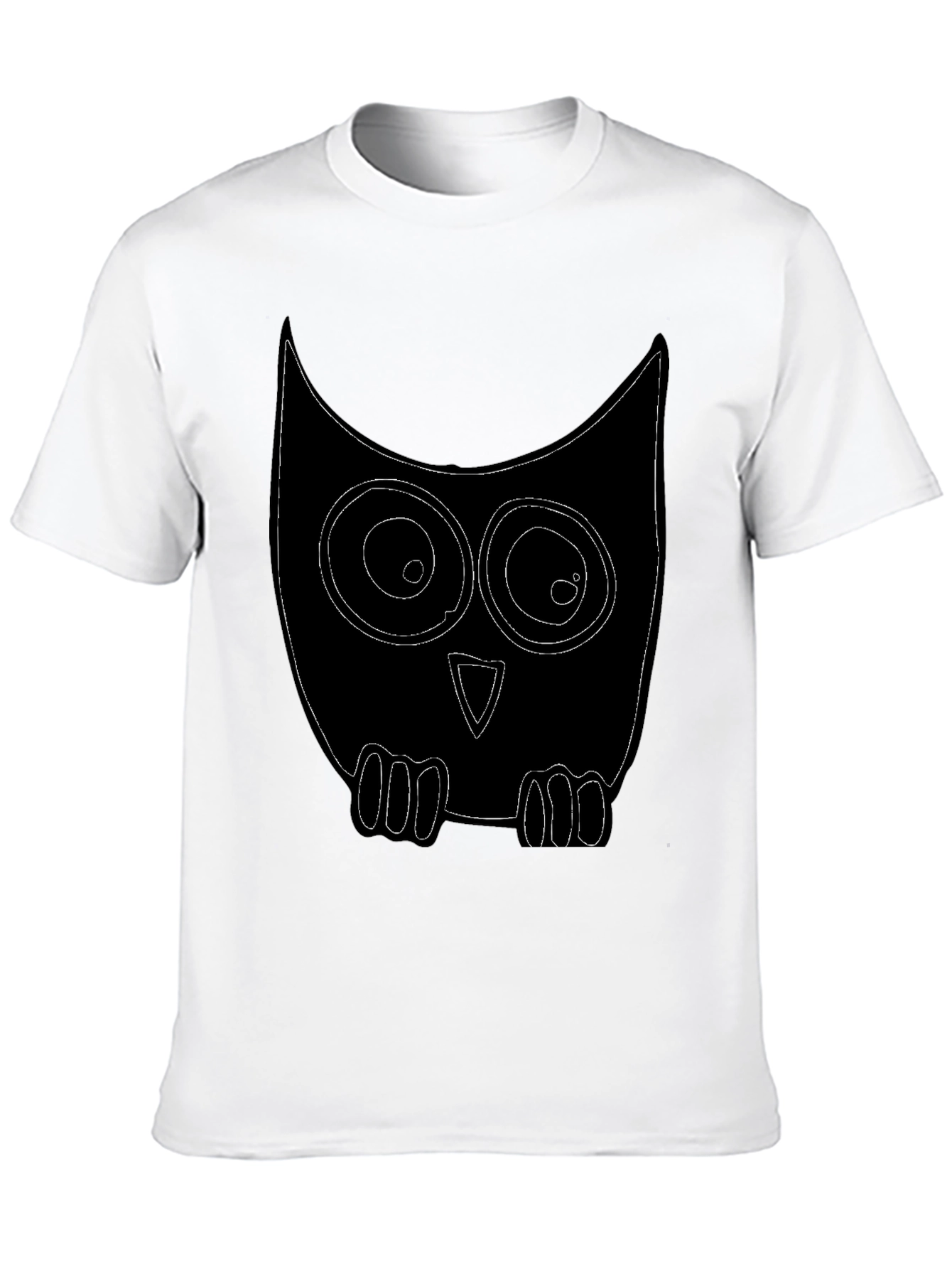 Owl Graphic Print Crew Neck T-Shirt