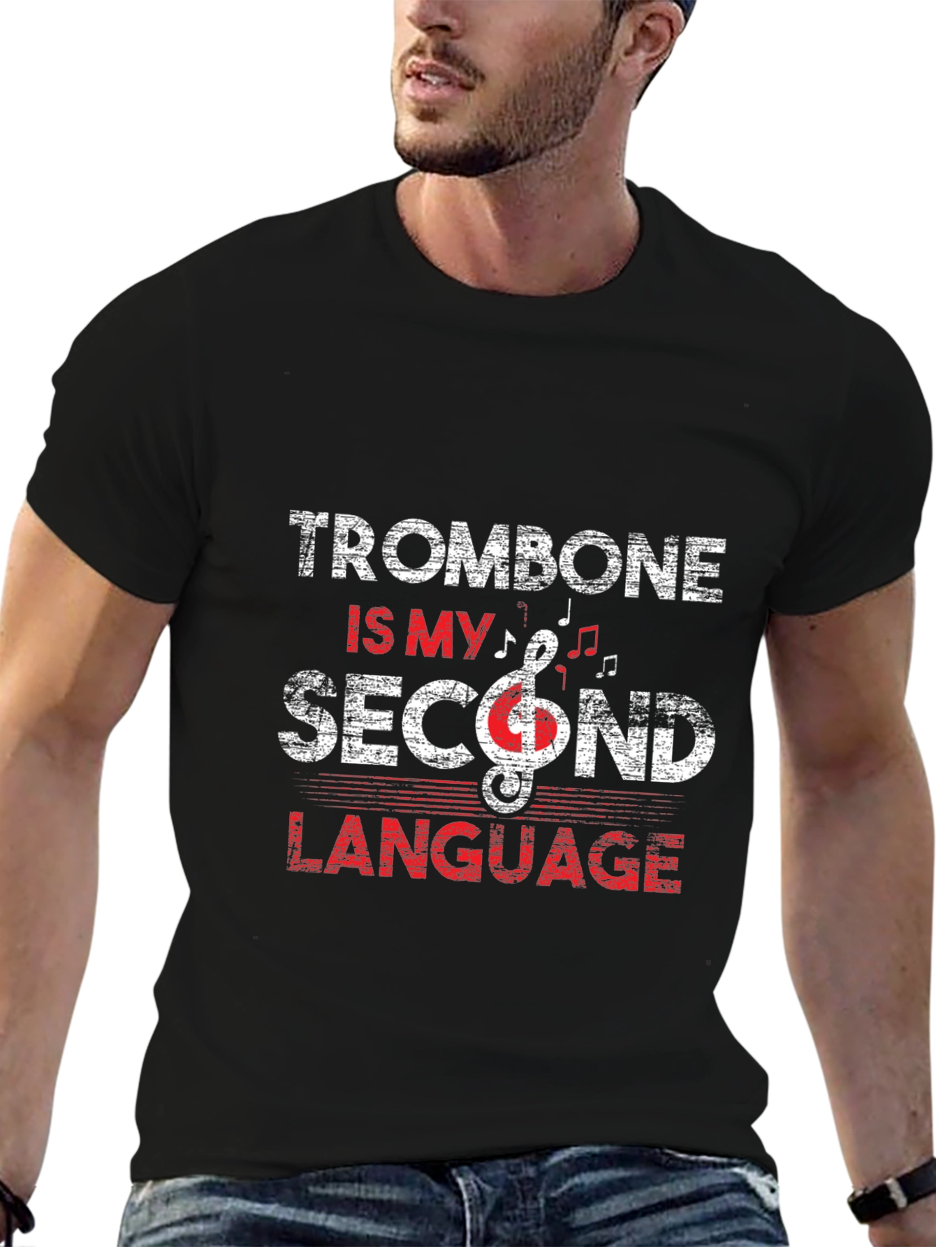 Trombone Is My Second Language T-Shirt