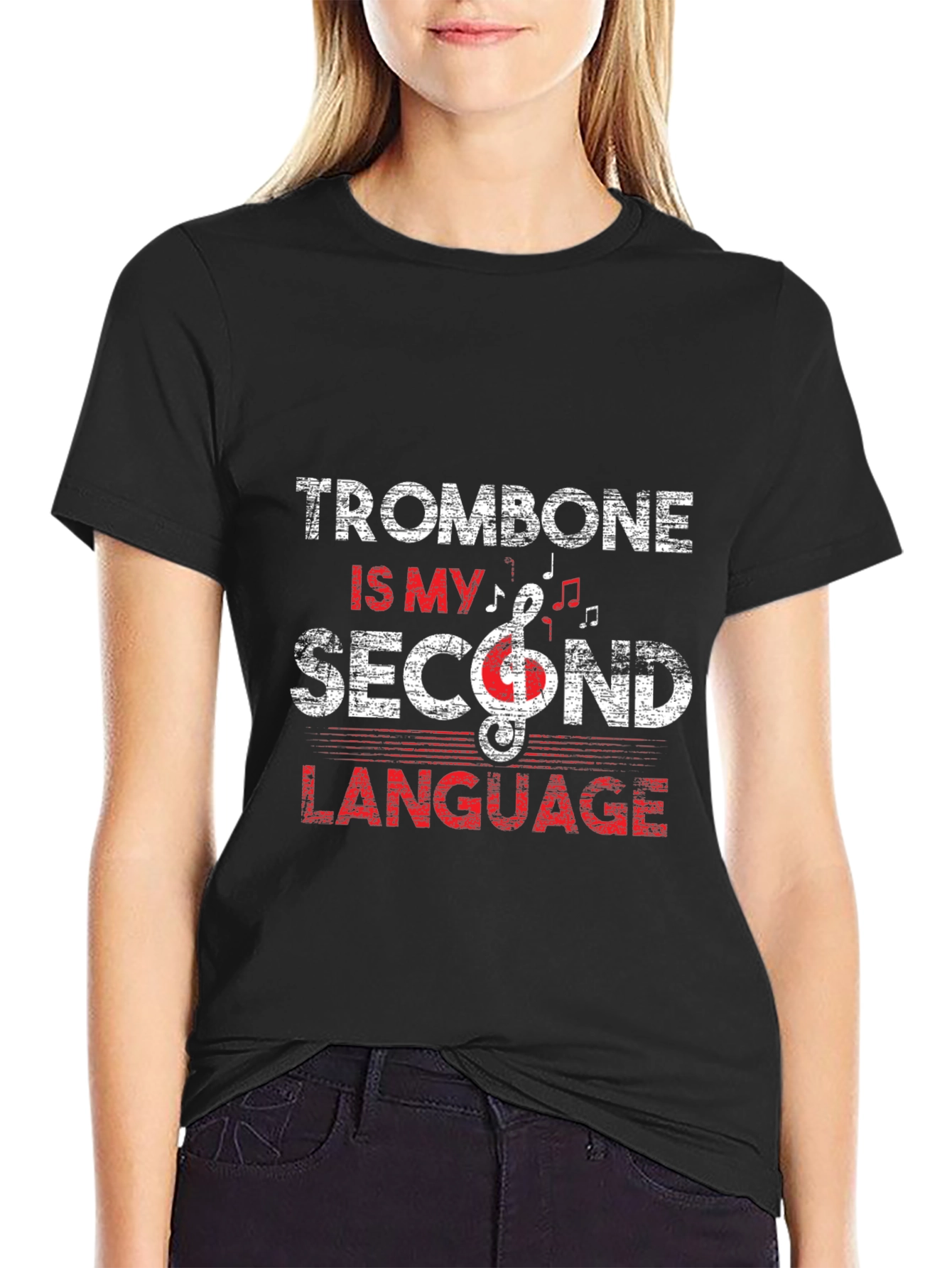 Trombone Is My Second Language T-Shirt