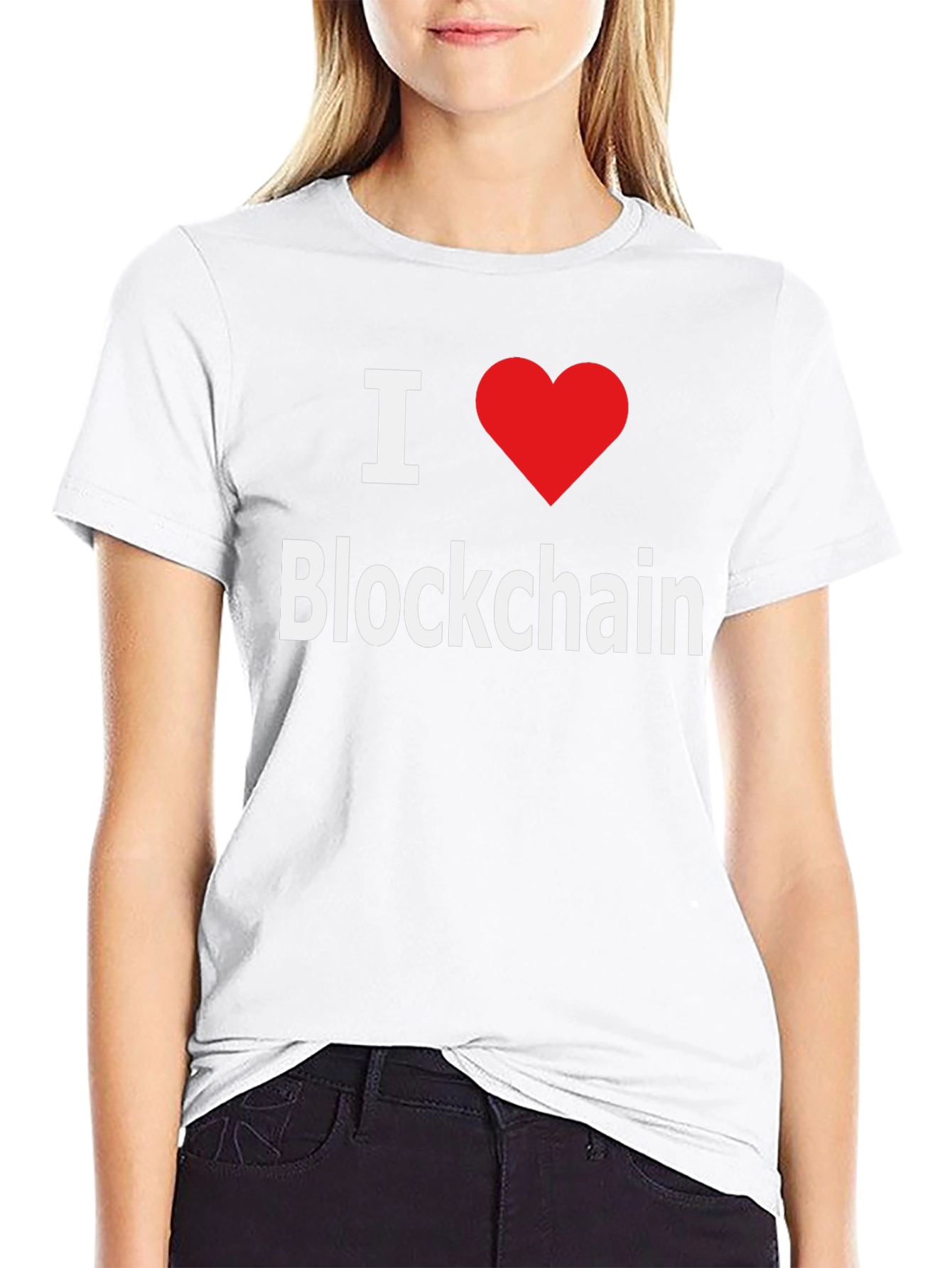 I Love Blockchain T-Shirt - Crypto Enthusiast Tee