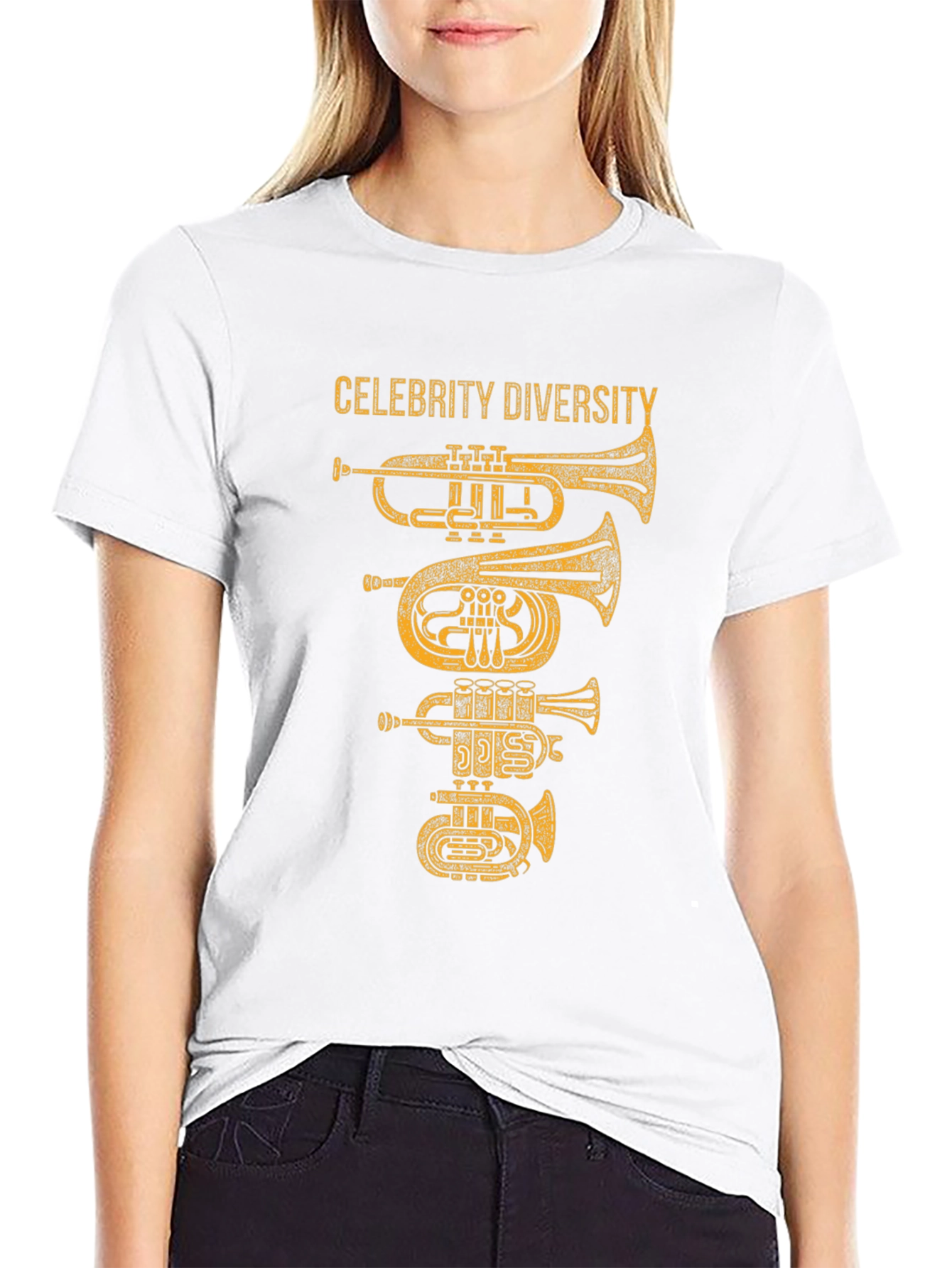 Celebrity Diversity Trumpet Graphic T-Shirt