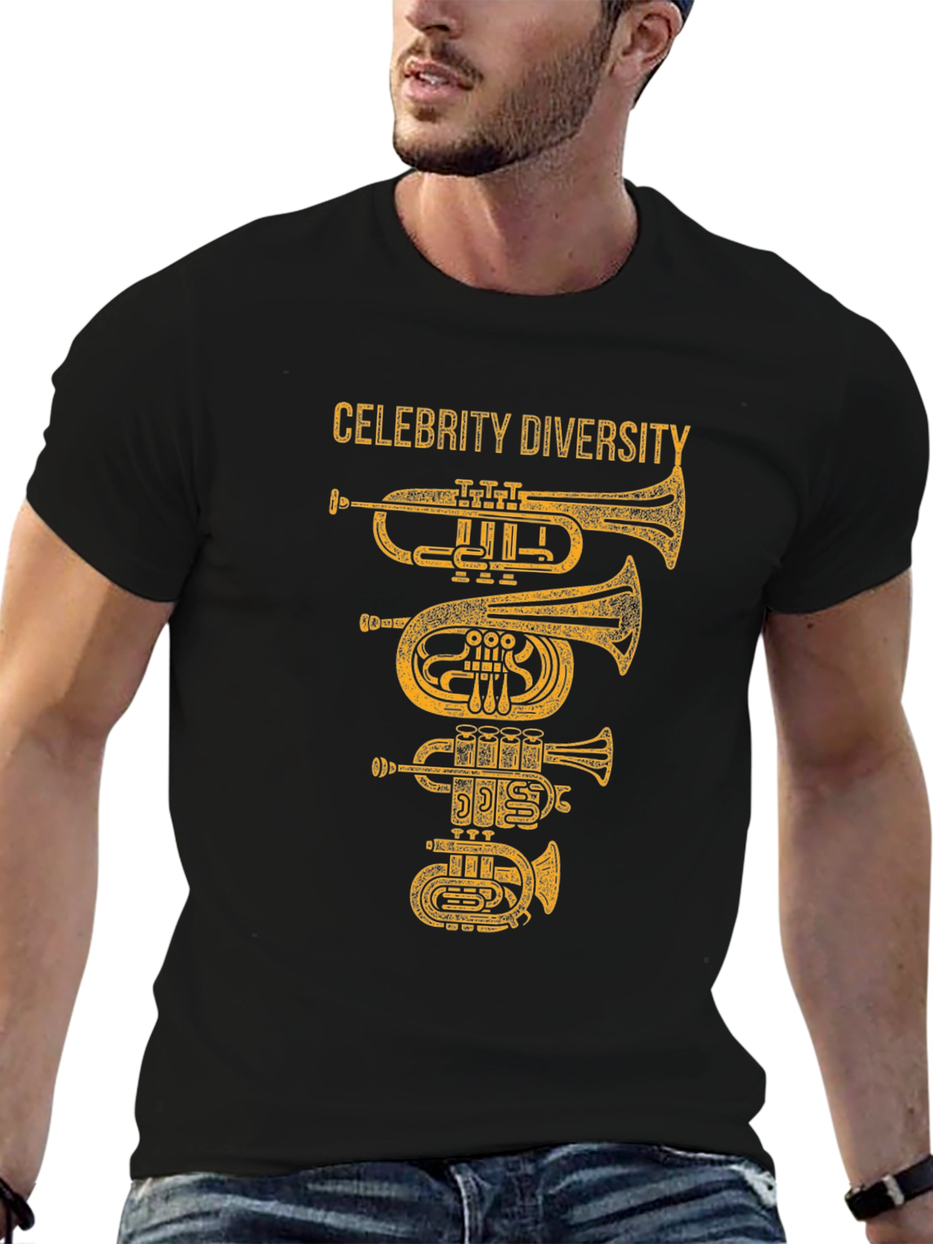 Celebrity Diversity Trumpet Graphic T-Shirt