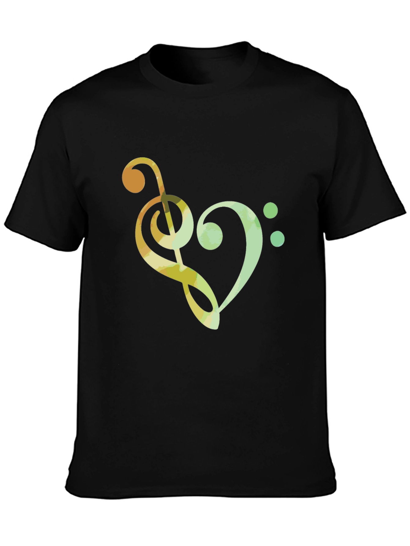 Musical Heart T-Shirt - Clef Note Graphic Tee