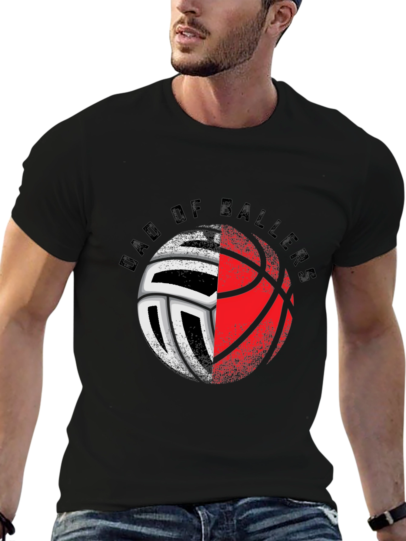 Dad of Ballers T-Shirt - Volleyball & Basketball