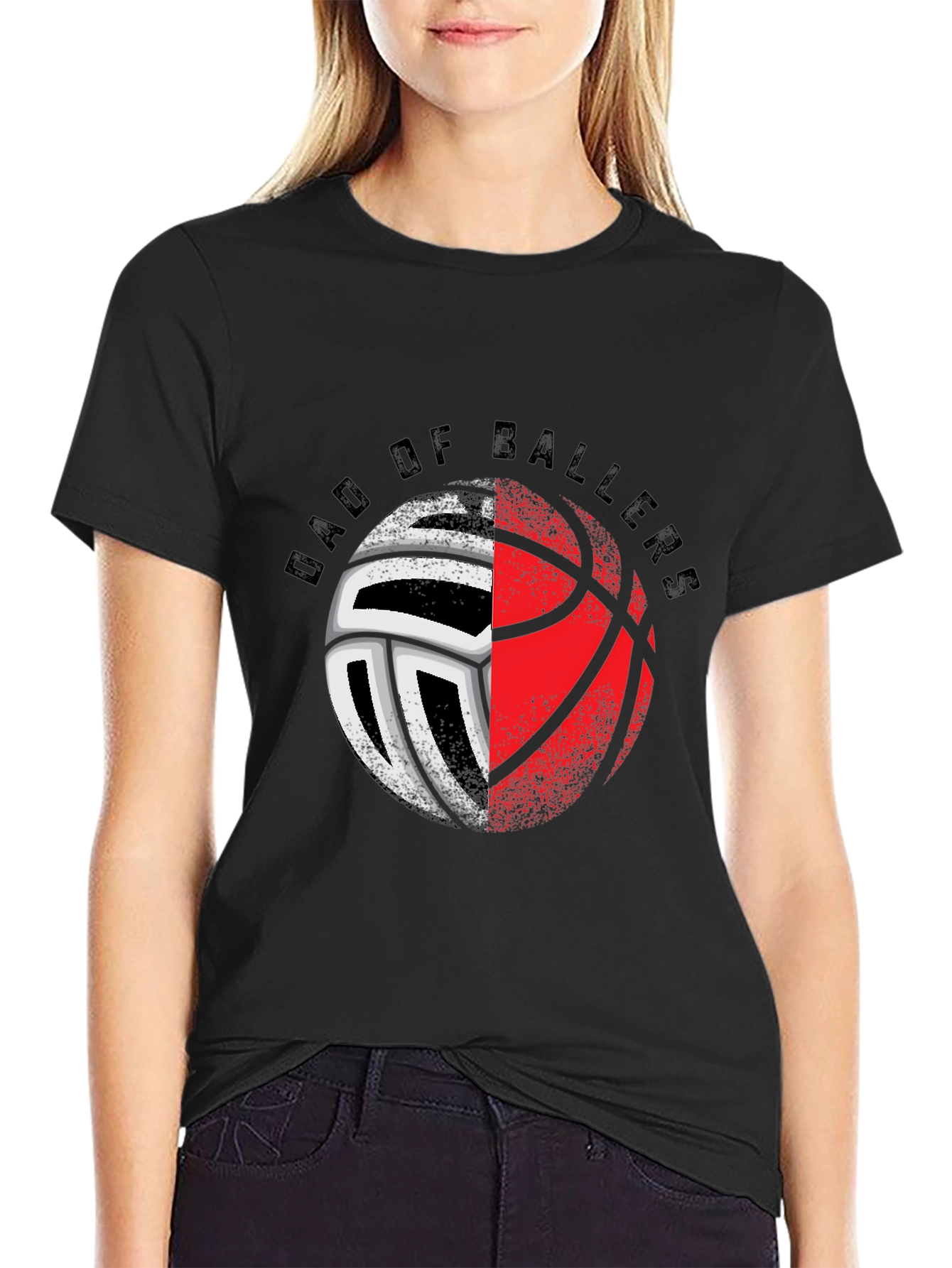 Dad of Ballers T-Shirt - Volleyball & Basketball