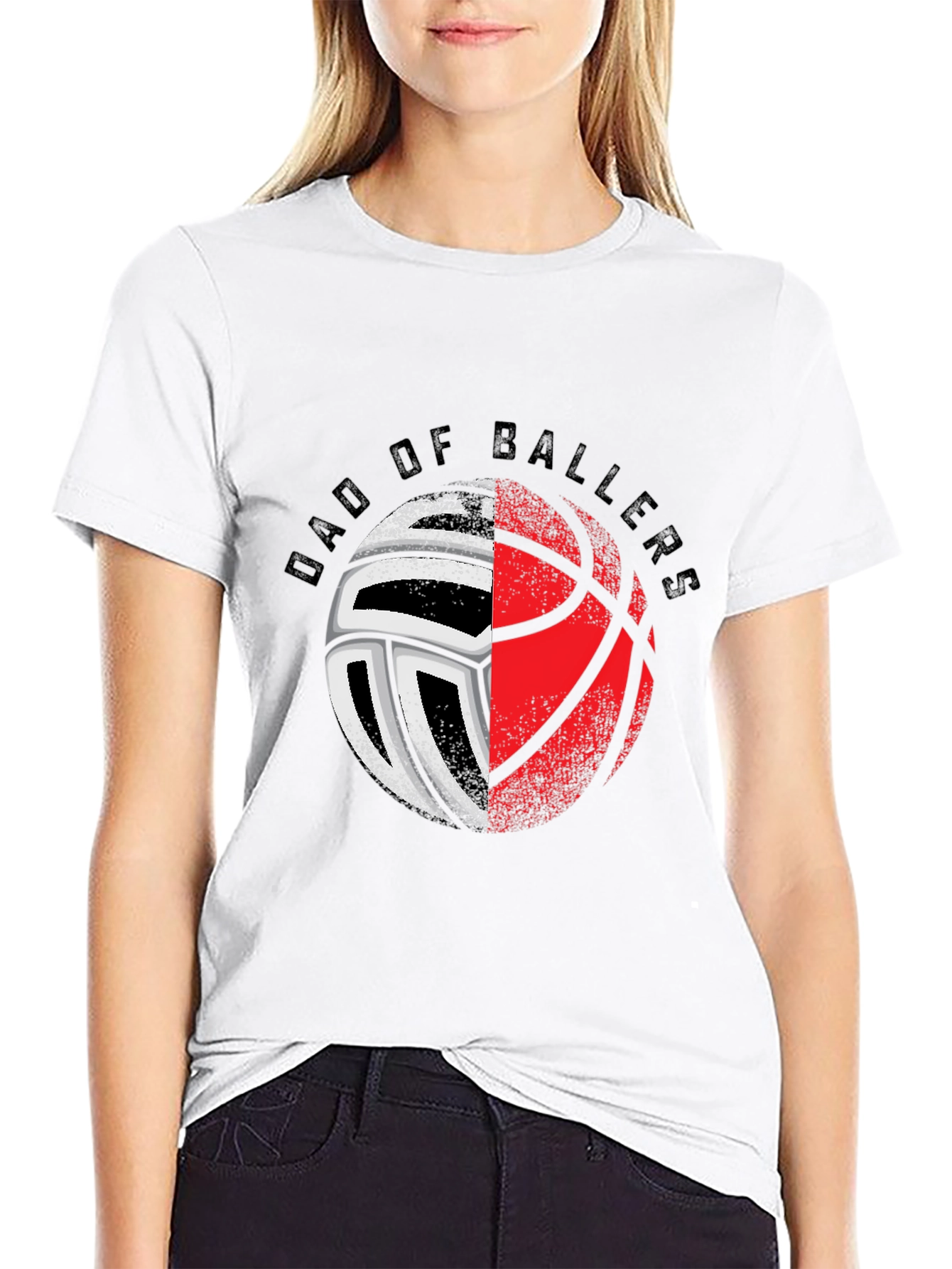Dad of Ballers T-Shirt - Volleyball & Basketball