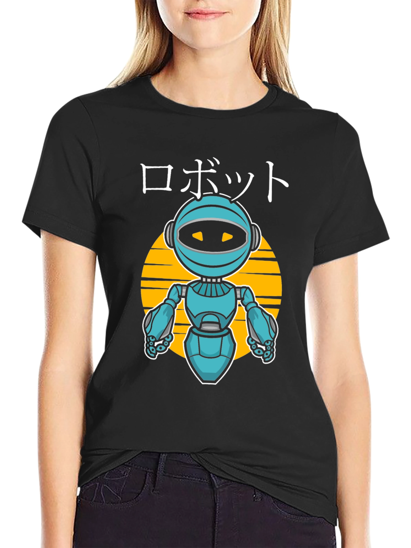 Robot Graphic Tee - Japanese Style Anime Design