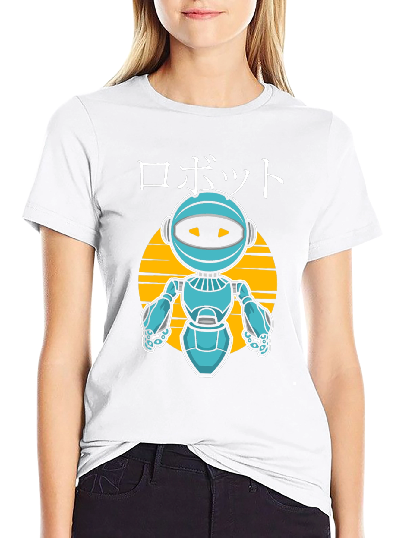 Robot Graphic Tee - Japanese Style Anime Design