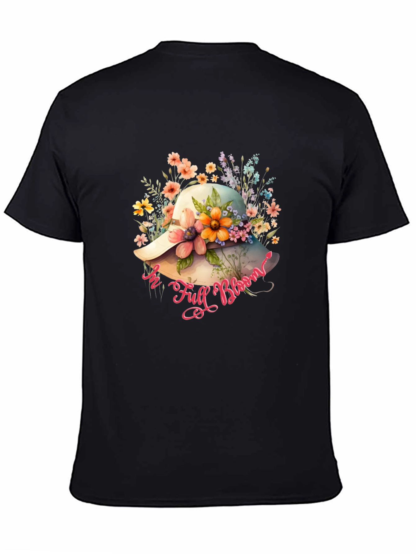 Floral Hat T-Shirt - In Full Bloom Design