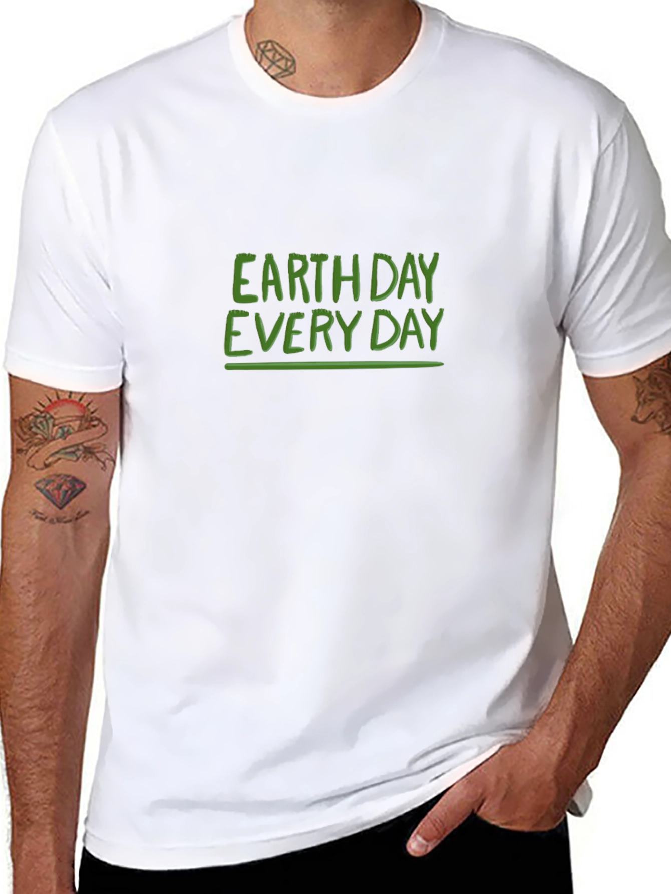 Earth Day Everyday Black Graphic Tee