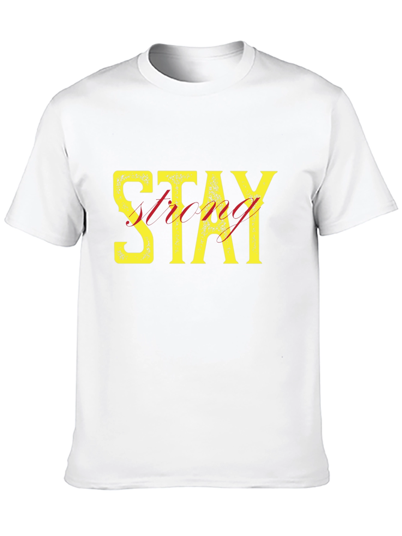 Stay Strong Graphic Print Mens Black T-Shirt