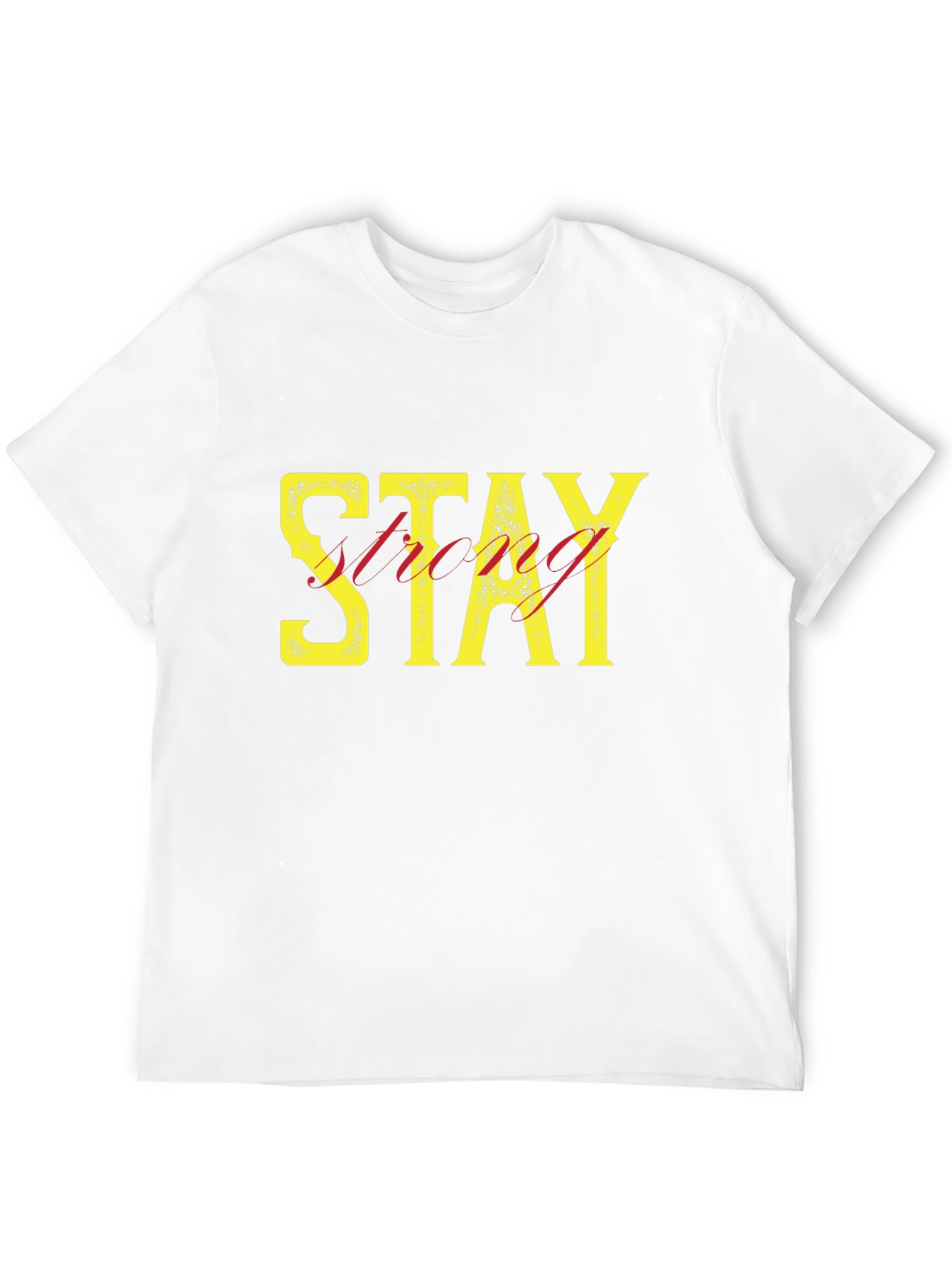 Stay Strong Graphic Print Mens Black T-Shirt