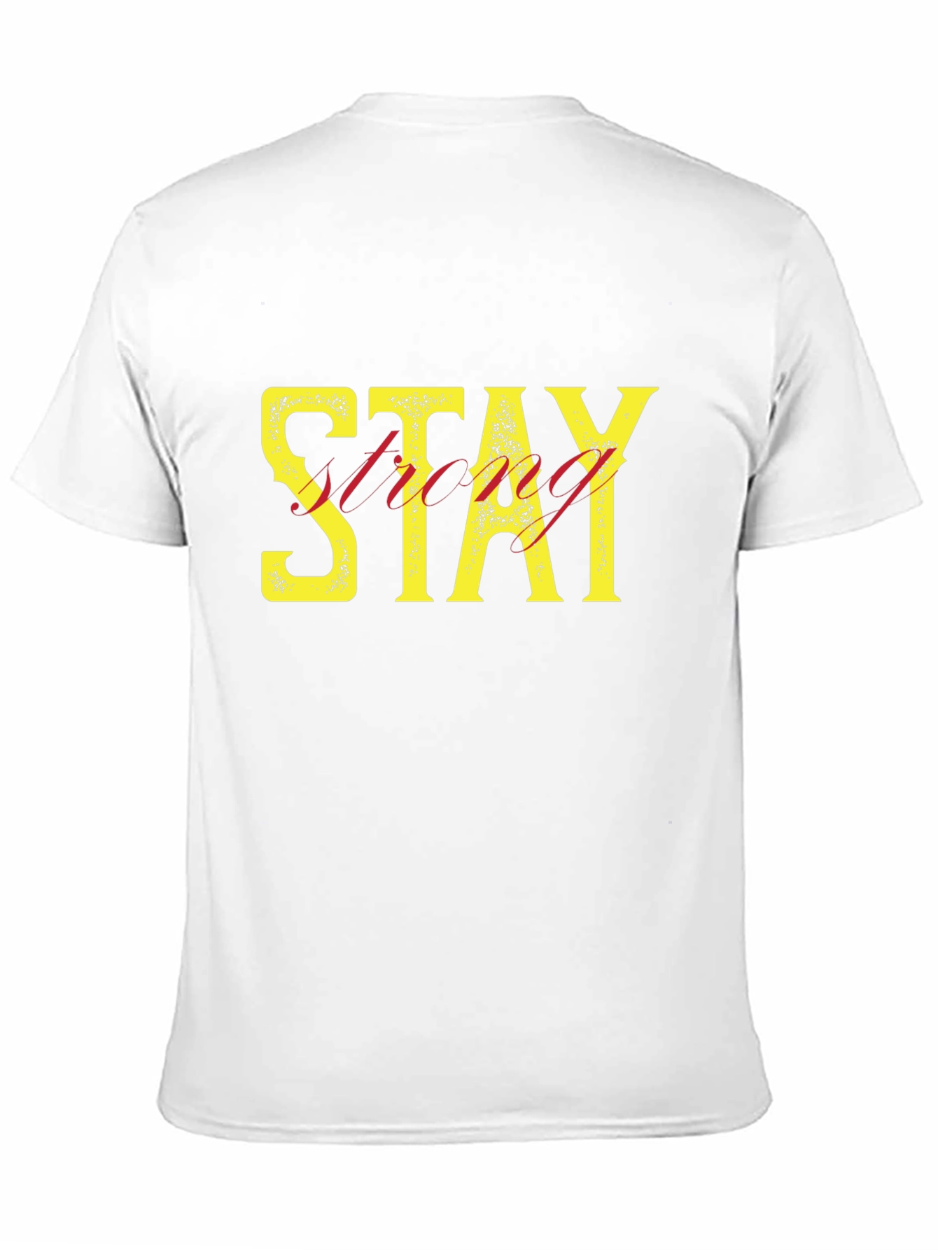 Stay Strong Graphic Print Mens Black T-Shirt