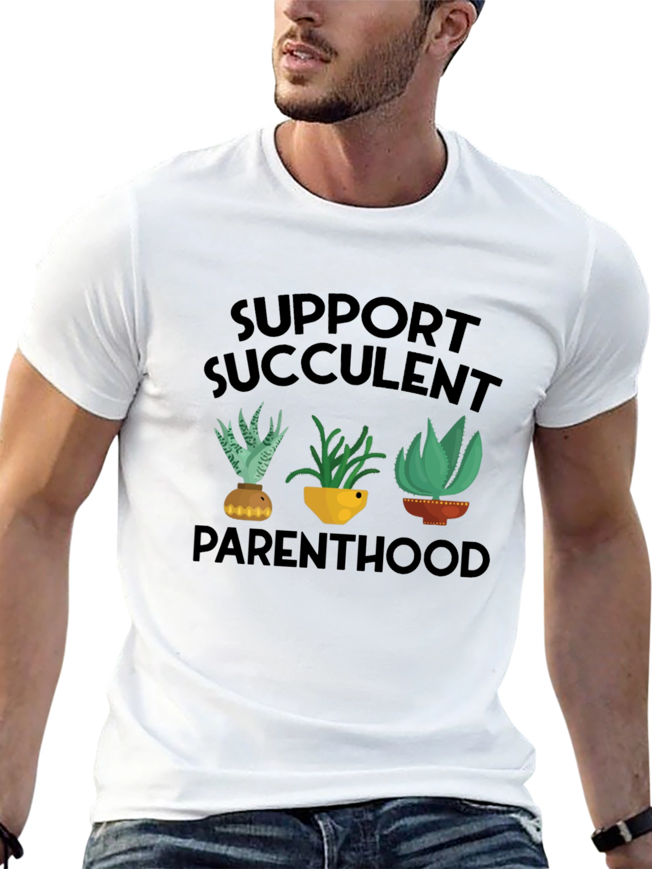 Support Succulent Parenthood Graphic T-Shirt