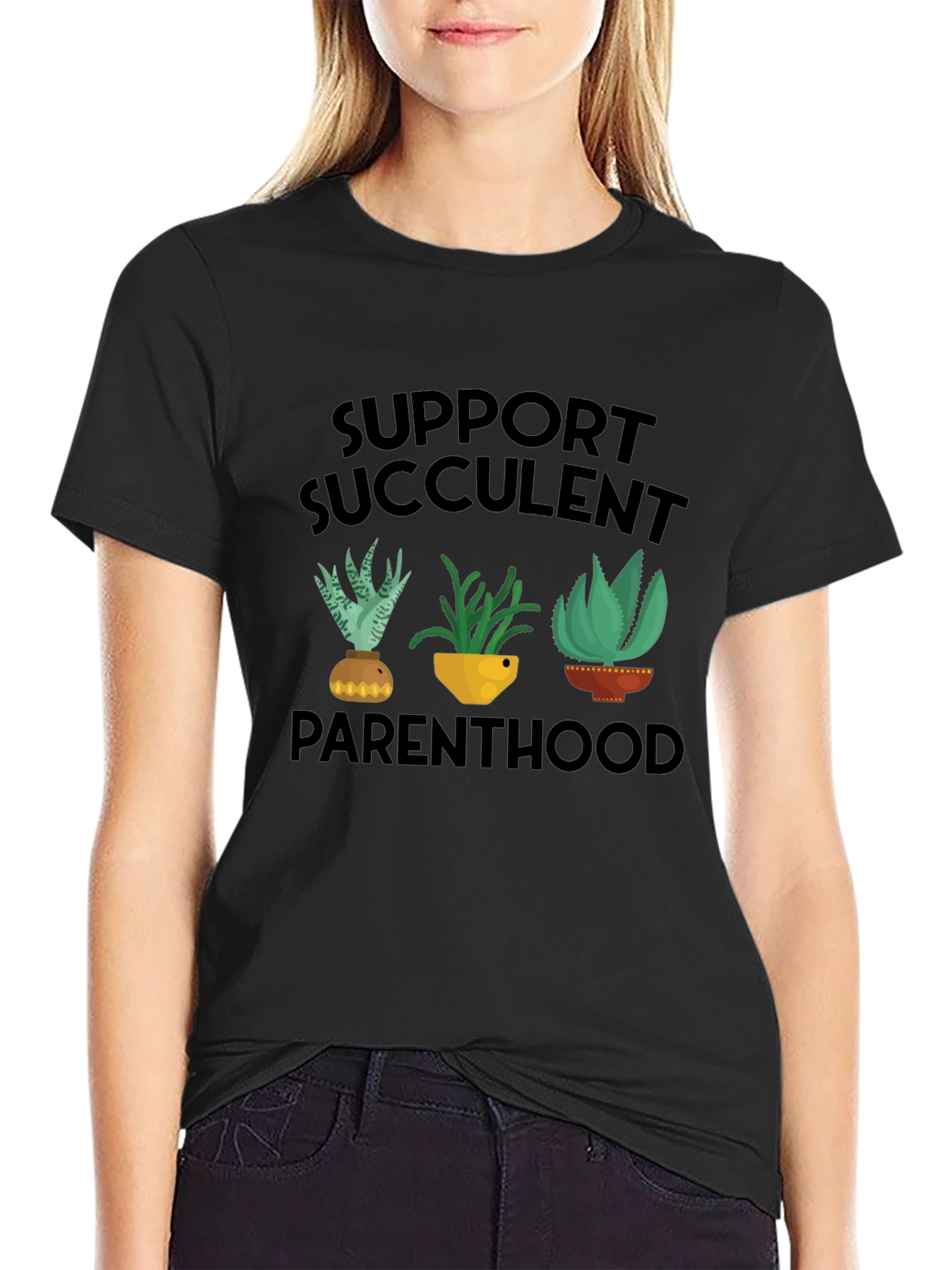 Support Succulent Parenthood Graphic T-Shirt