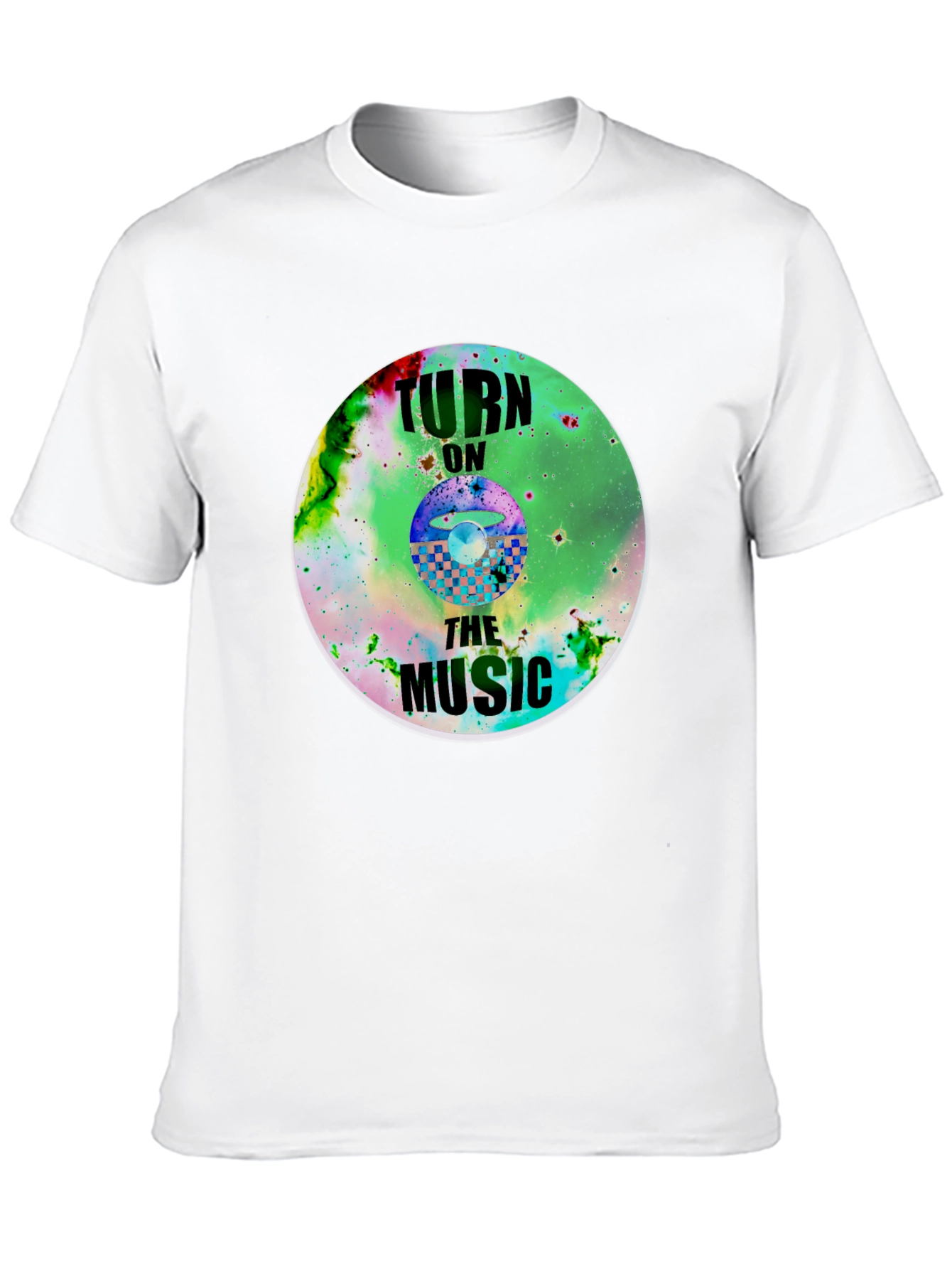 Turn On The Music Graphic T-Shirt