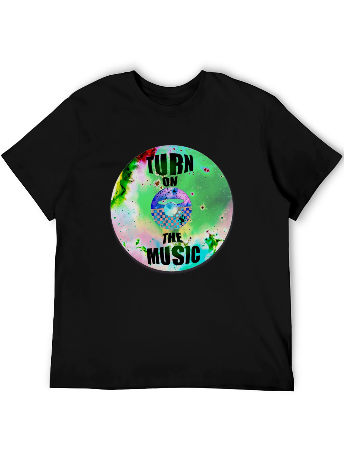 Turn On The Music Graphic T-Shirt