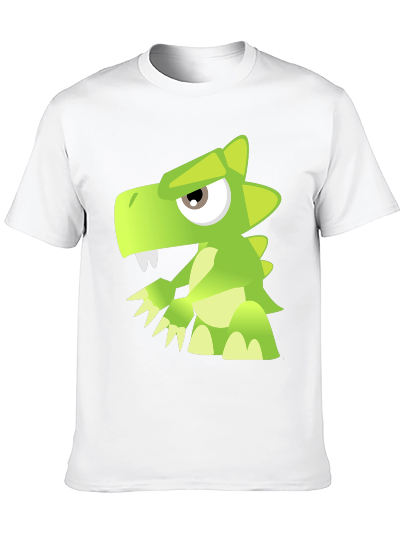 Cool Cartoon Dinosaur Graphic Print Black T-Shirt