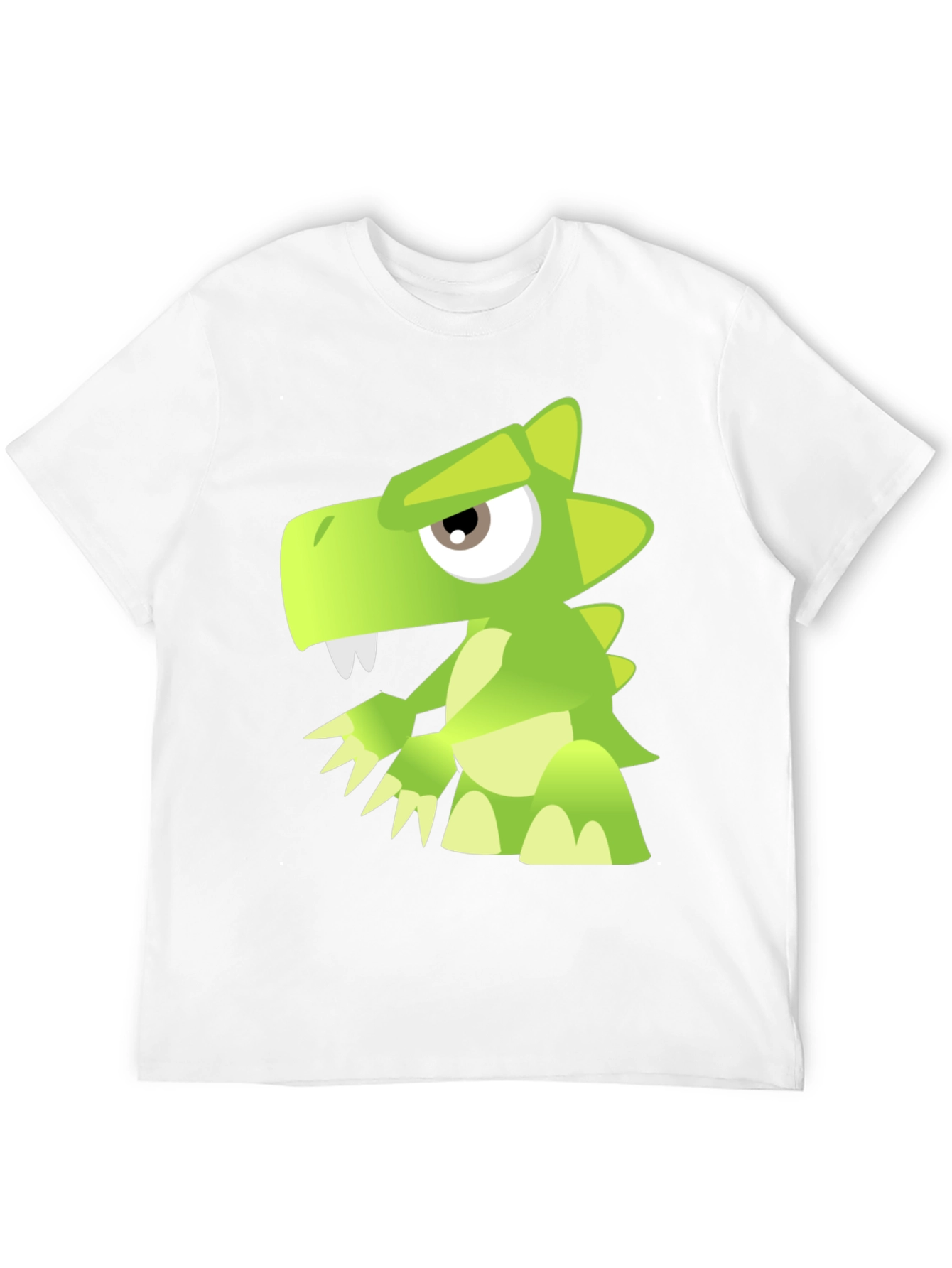 Cool Cartoon Dinosaur Graphic Print Black T-Shirt
