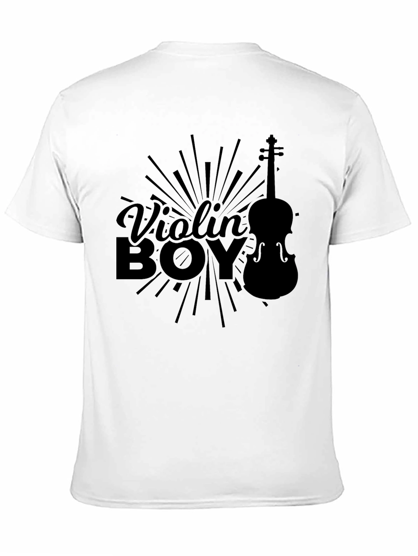 Violin Boy Graphic T-Shirt - Black