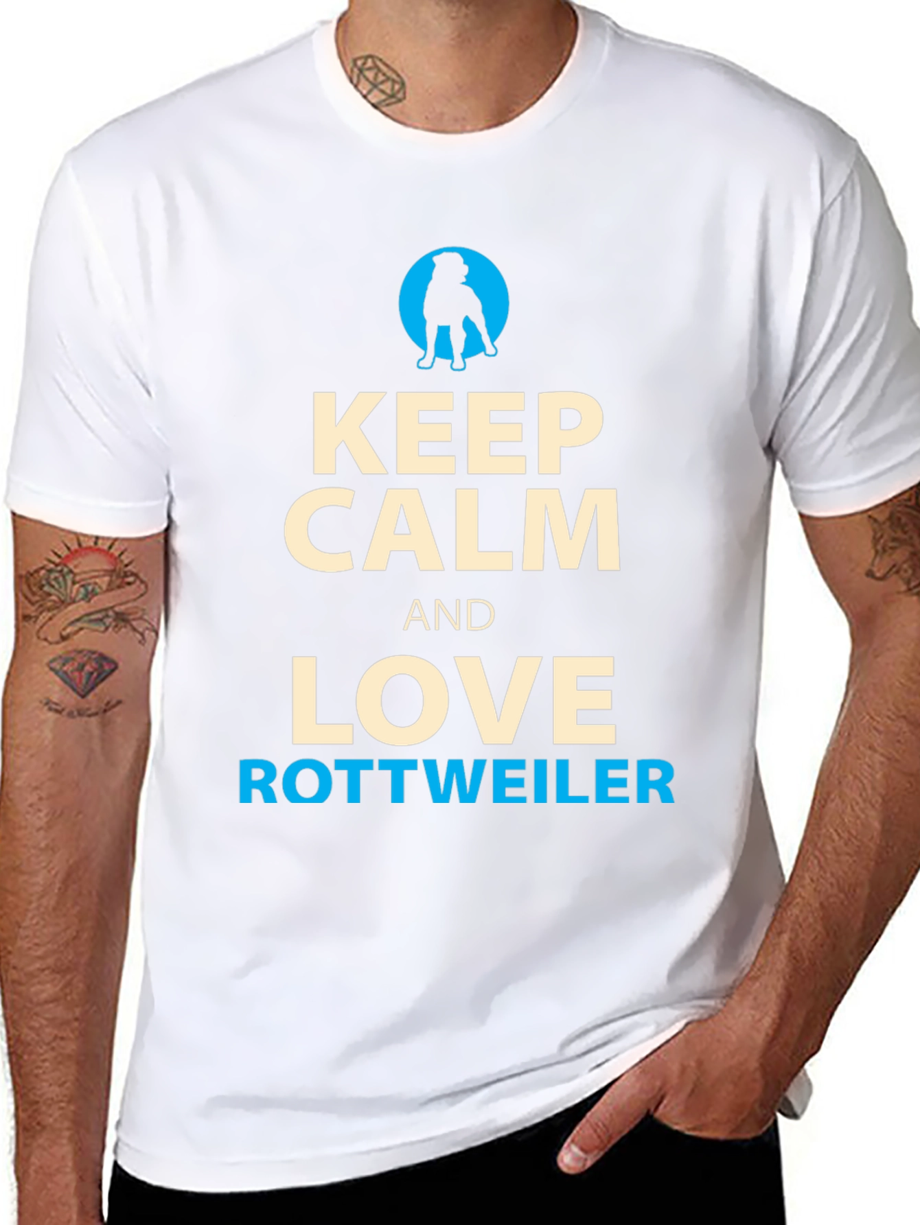 Keep Calm and Love Rottweiler T-Shirt