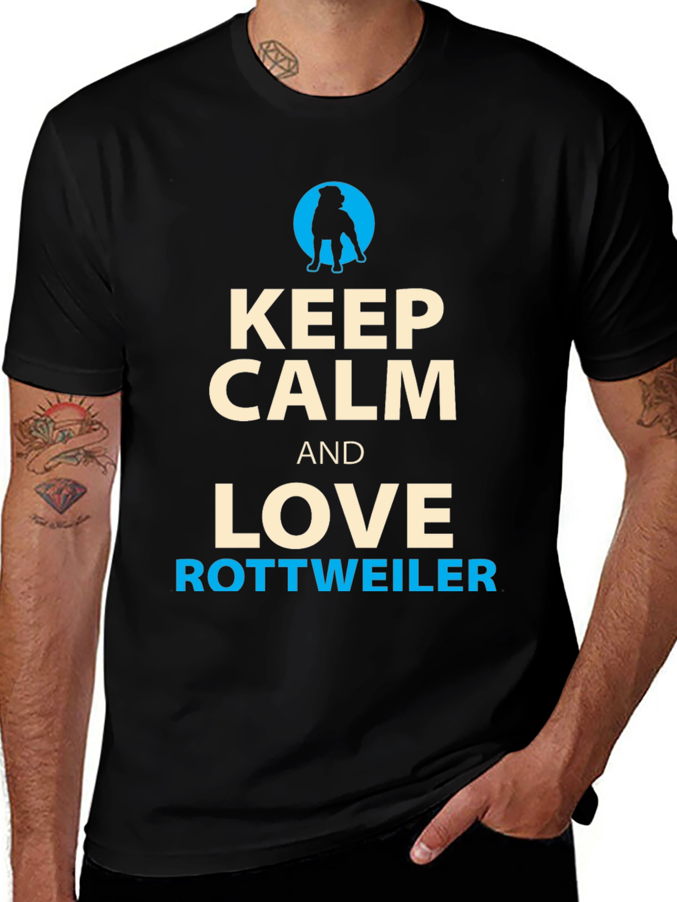 Keep Calm and Love Rottweiler T-Shirt