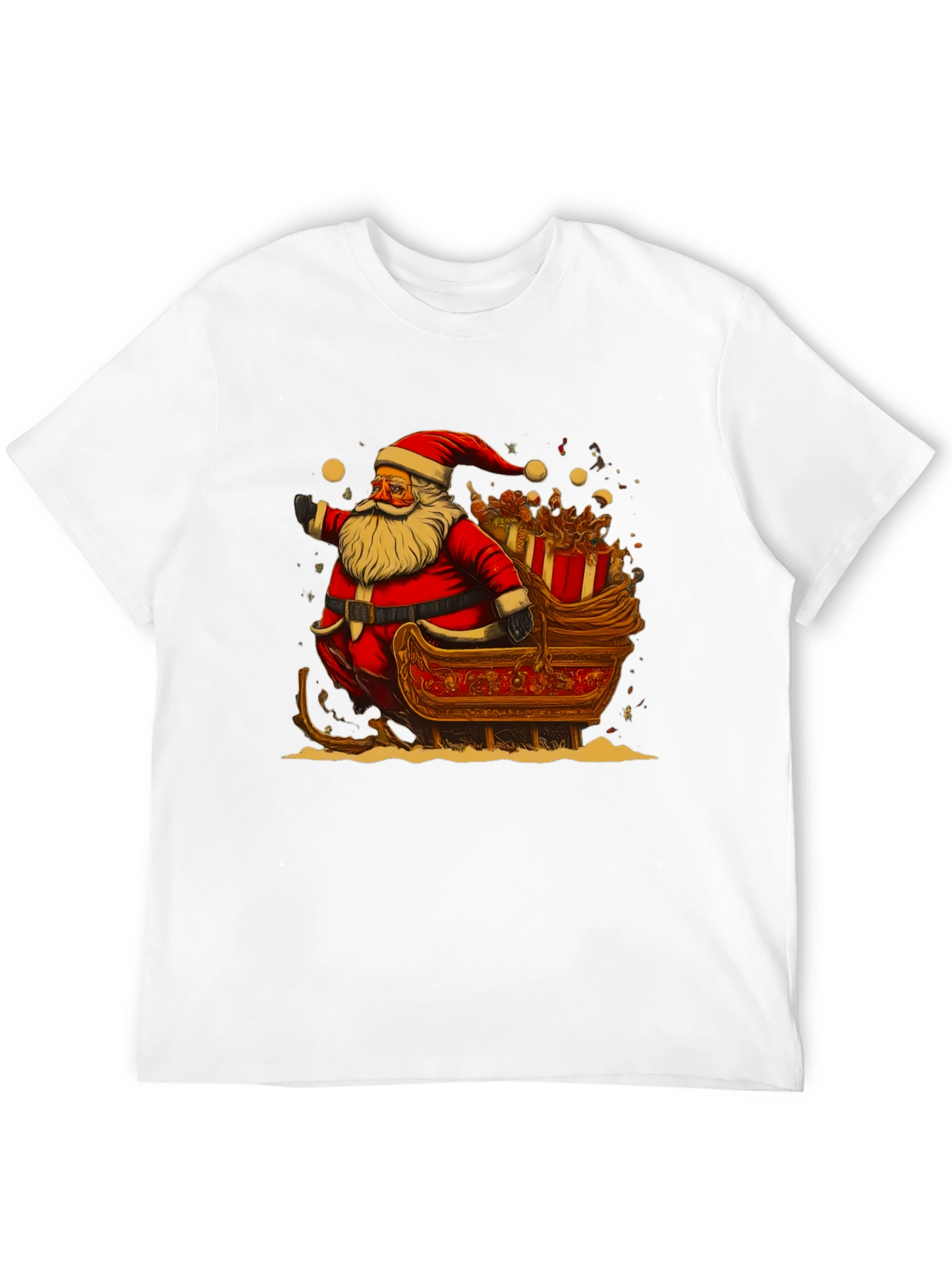 Santa Sleigh Graphic Tee - Holiday Cheer