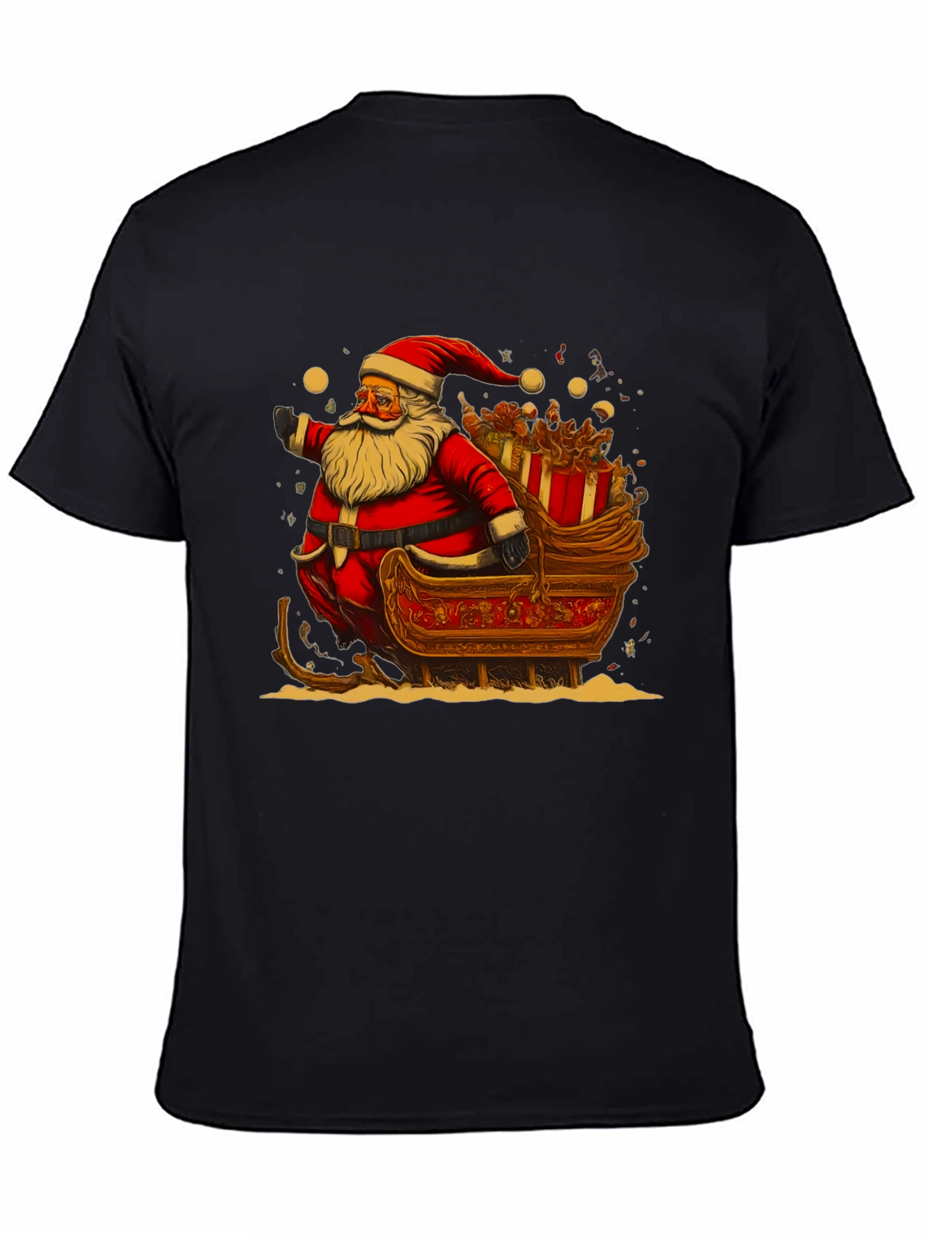 Santa Sleigh Graphic Tee - Holiday Cheer