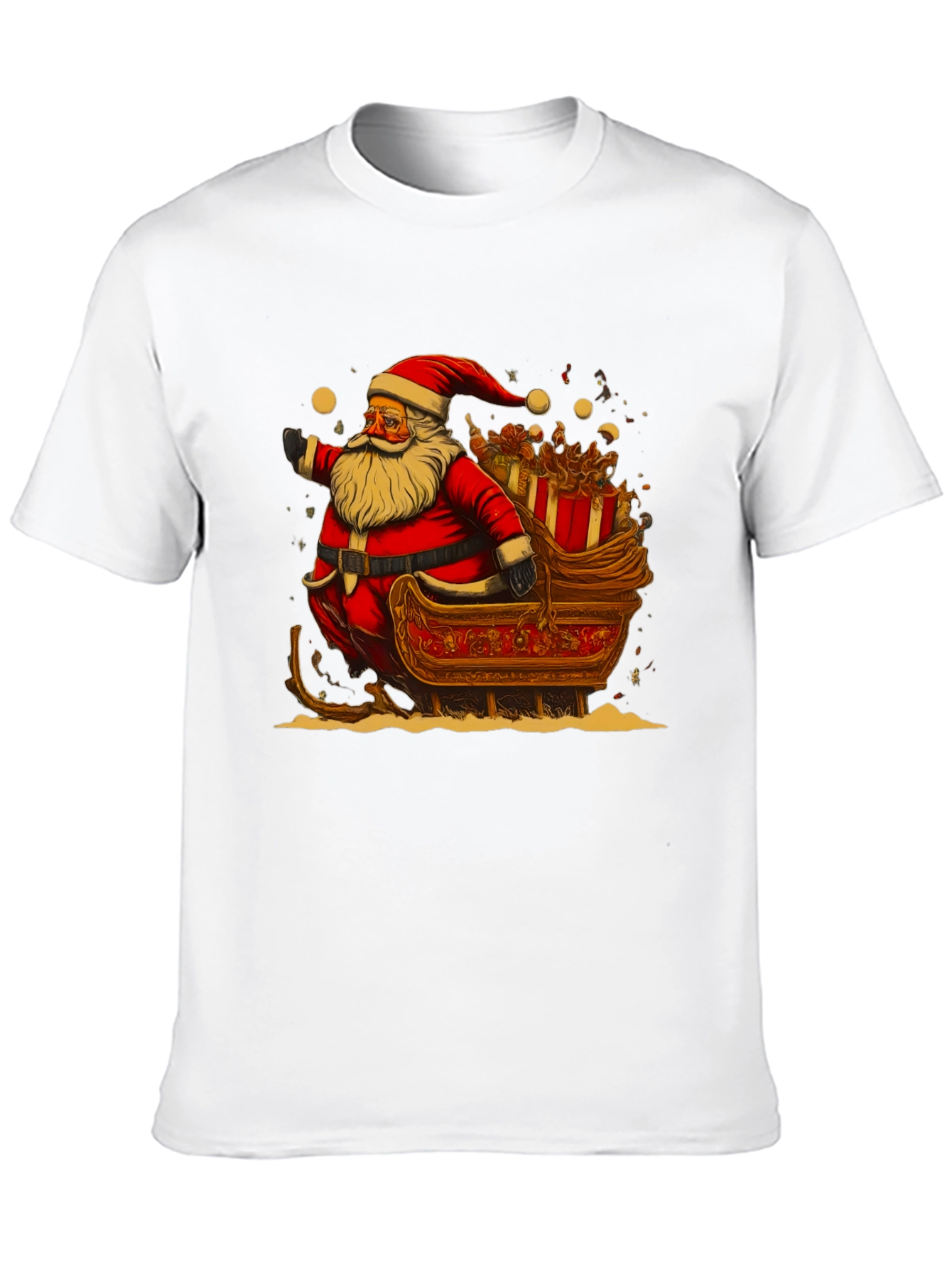 Santa Sleigh Graphic Tee - Holiday Cheer