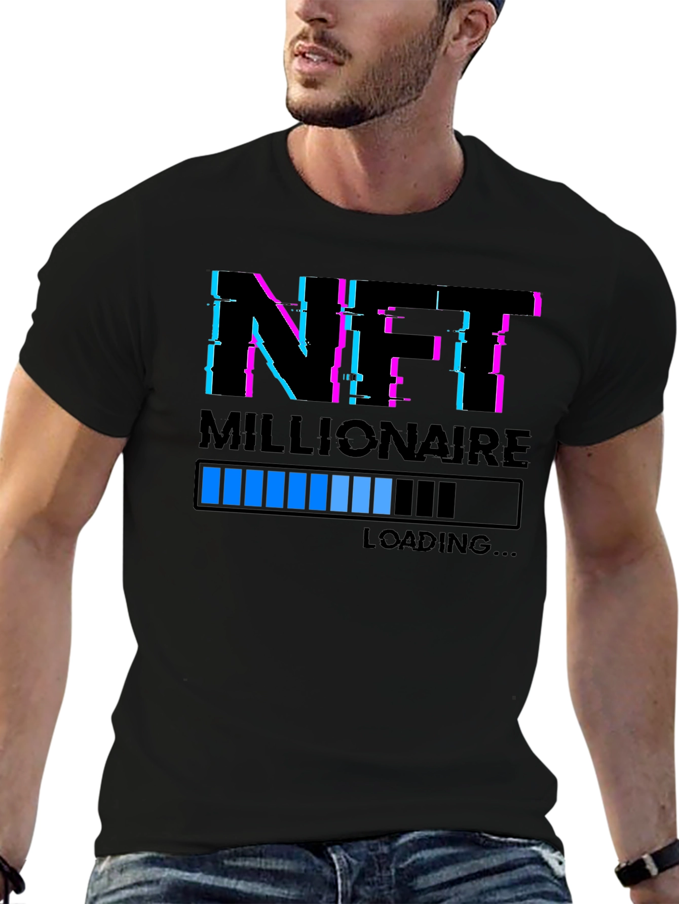 NFT Millionaire Loading T-Shirt - Black