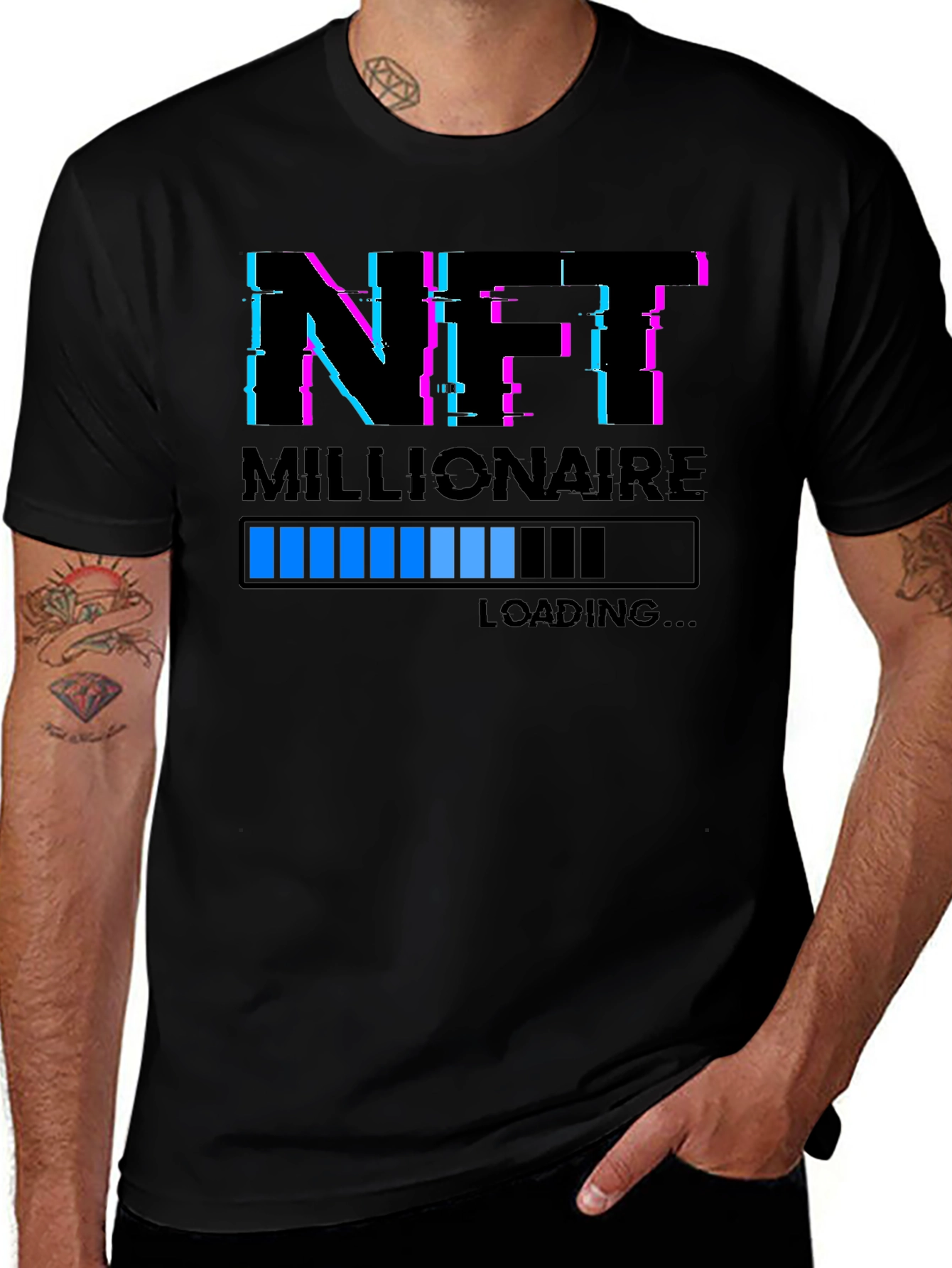 NFT Millionaire Loading T-Shirt - Black