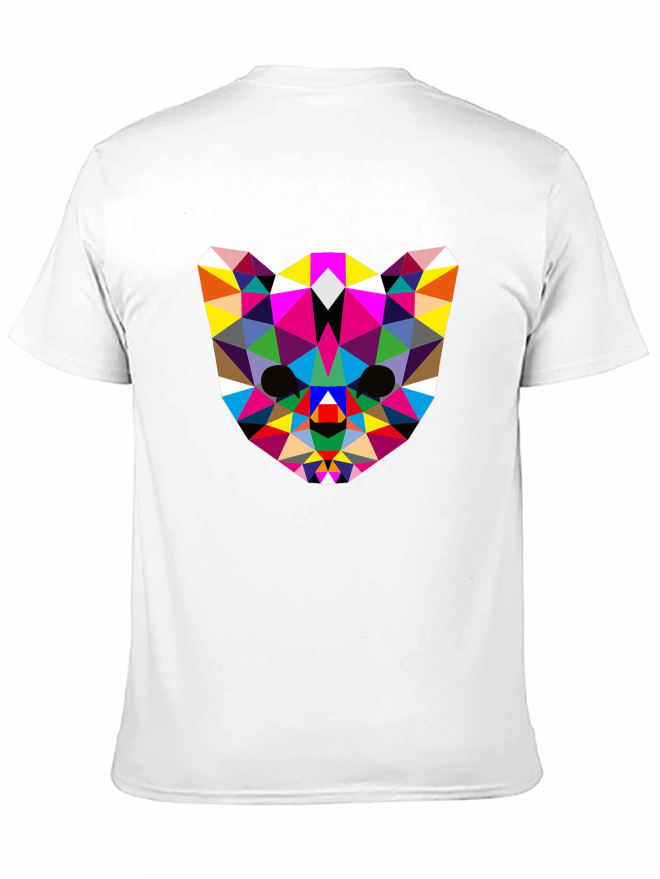 Geometric Animal Face Tee - Modern Art Design
